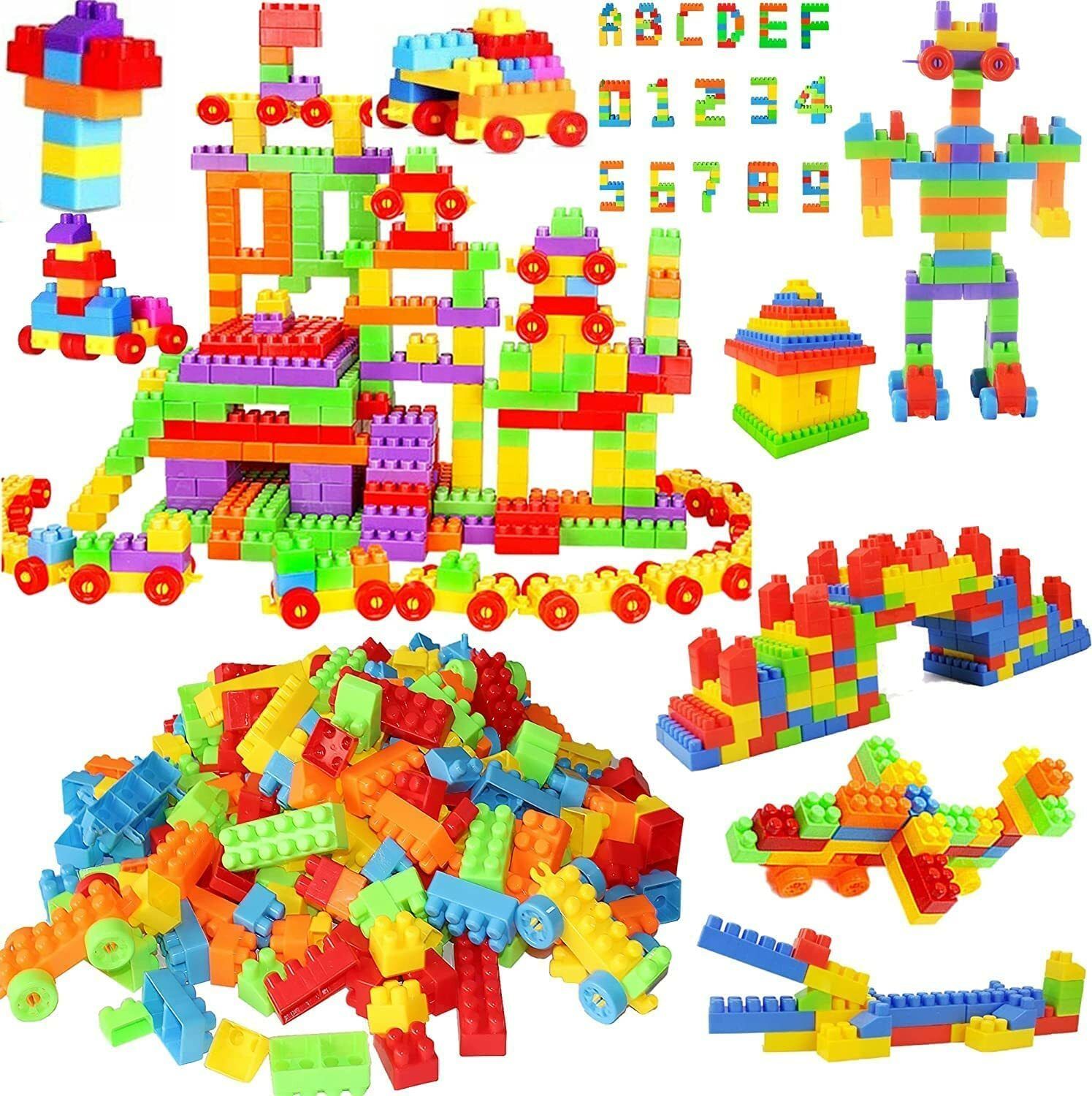 60 Pcs Building Blocks,Learning Toy,Educational For Kids (52 Pieces +8 Tyres)-image-14