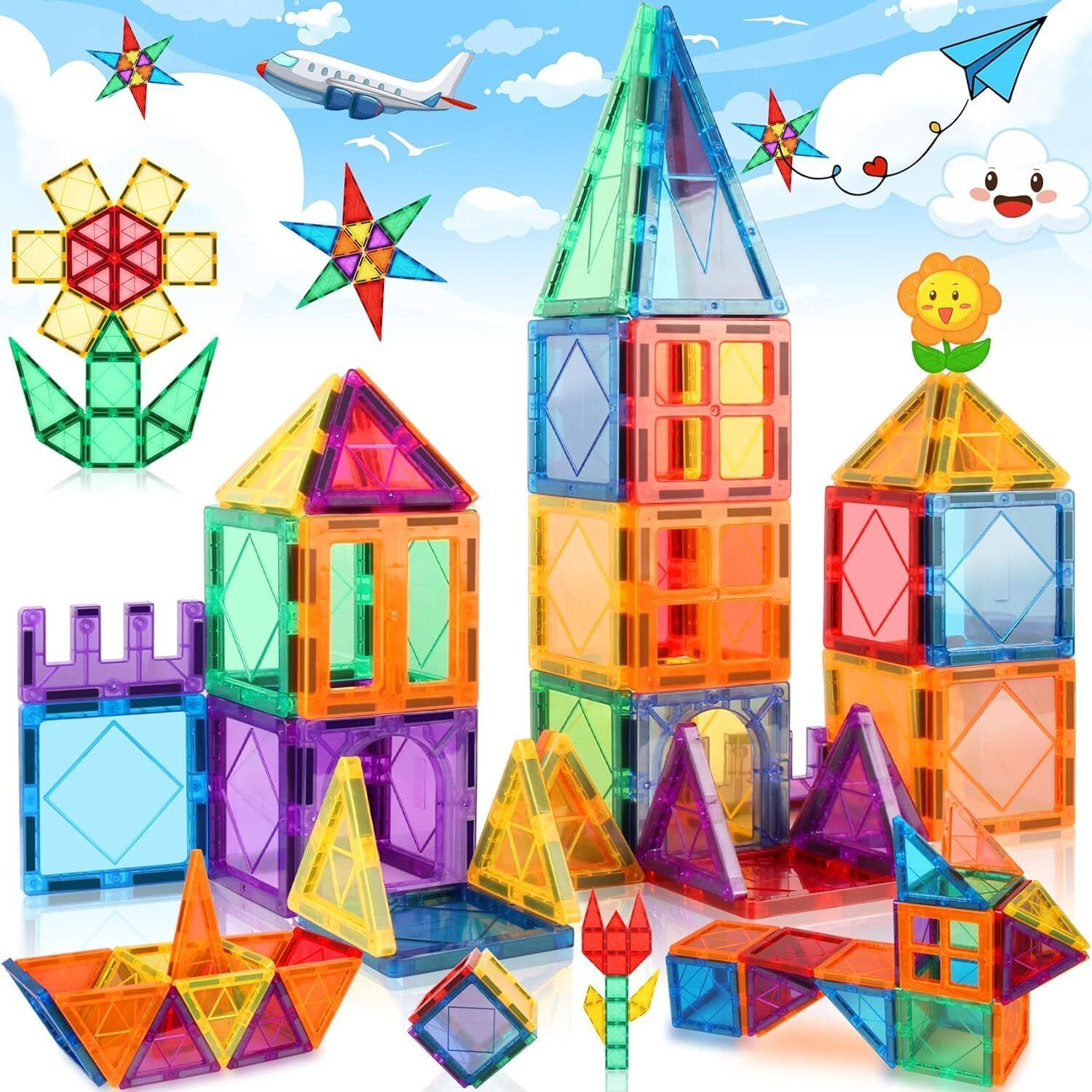 Magnetic Building Blocks for Kids | 3D STEM Educational Construction Toy Set-image-44