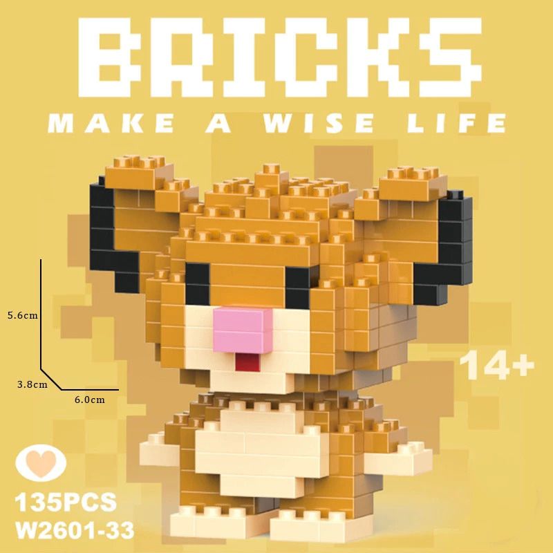Simba Lion Mini Brick Building Blocks DIY Toys for Kids & Adults-image-40