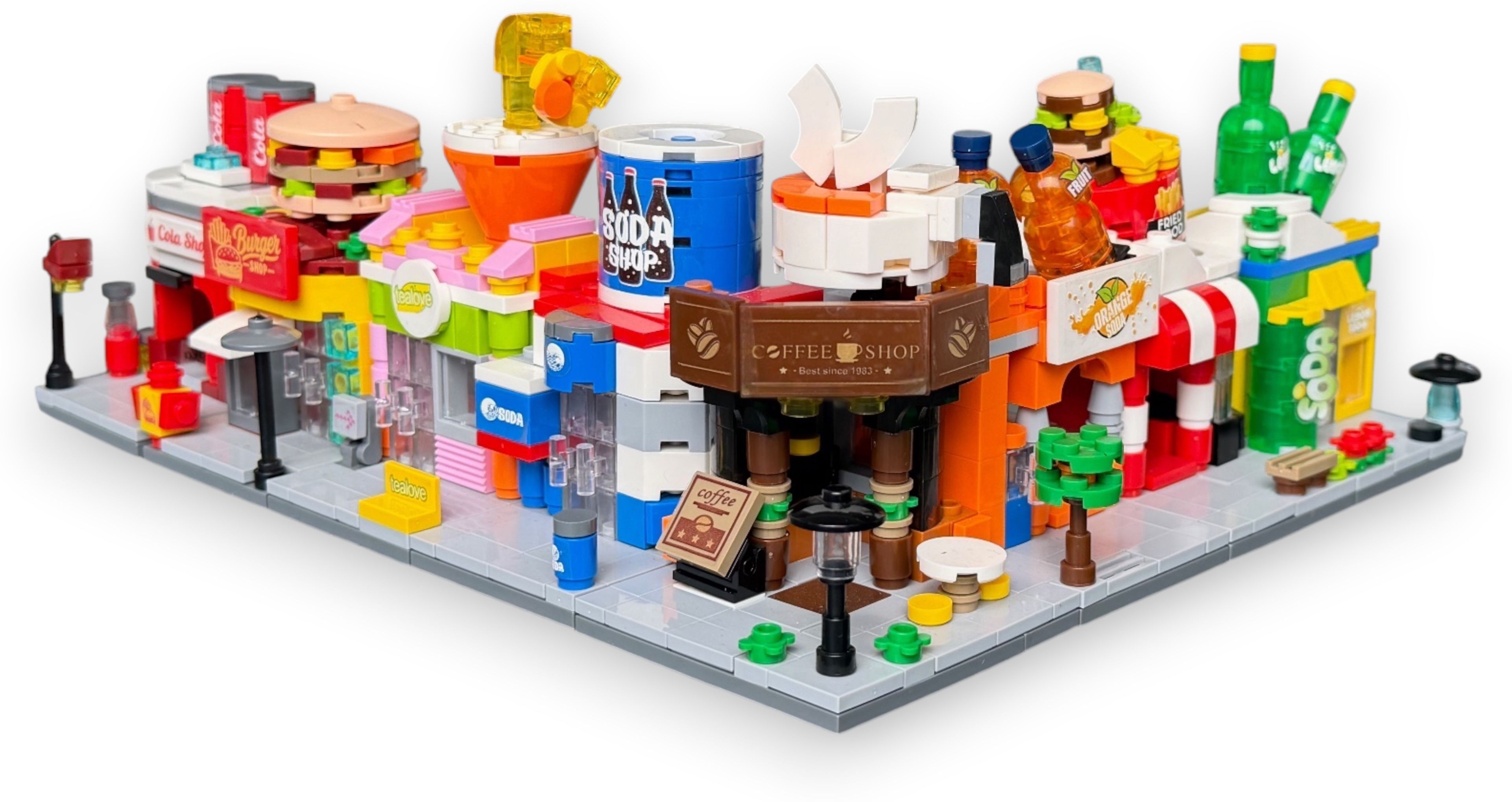 Sip & Bite Cafe Street Food Shop Building Blocks Toy Play Set for Kids & Adults-image-14