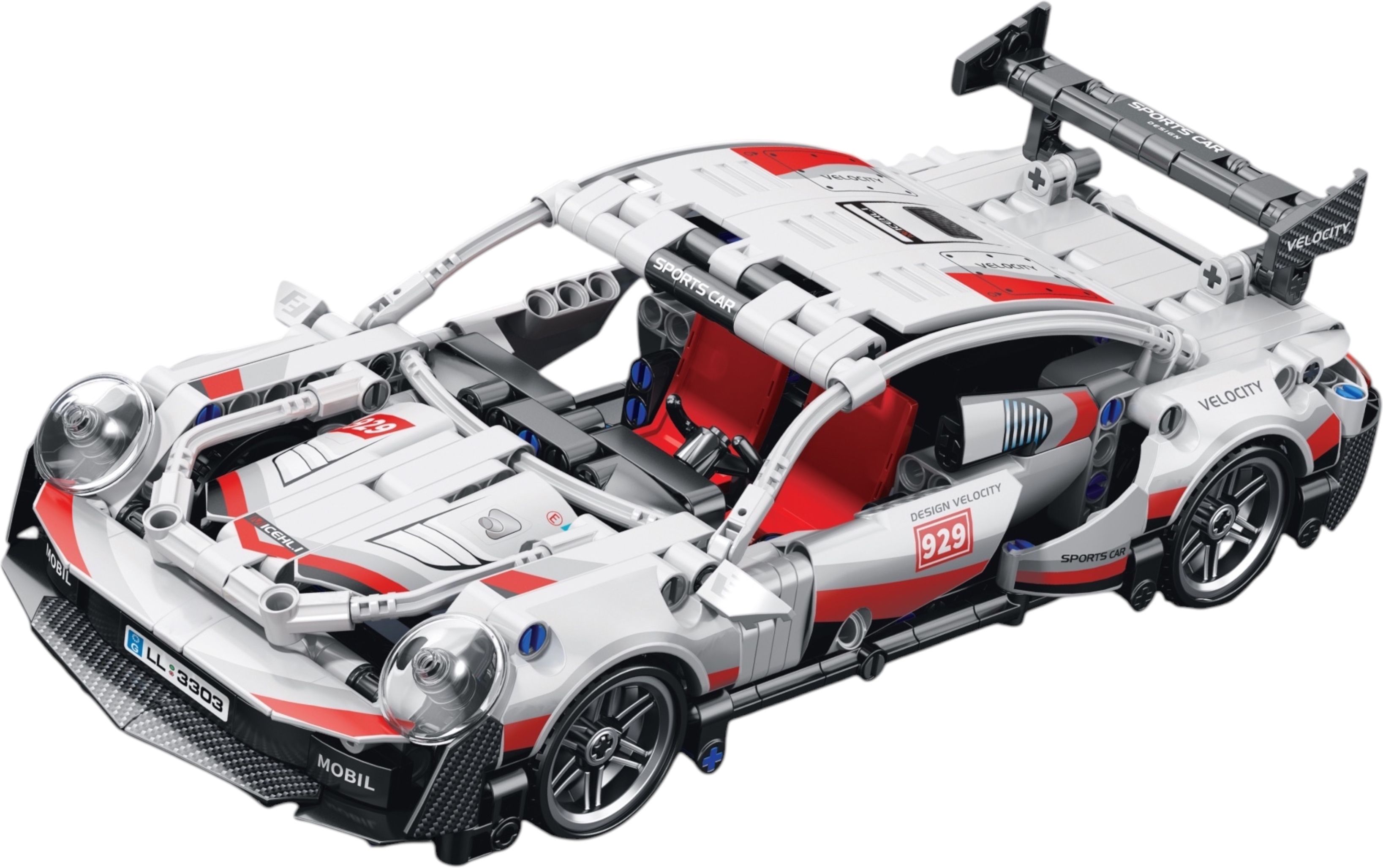 toymersive Racing Car White Sport Adventure Car Building Blocks DIY Construction Toy Model-picture-21