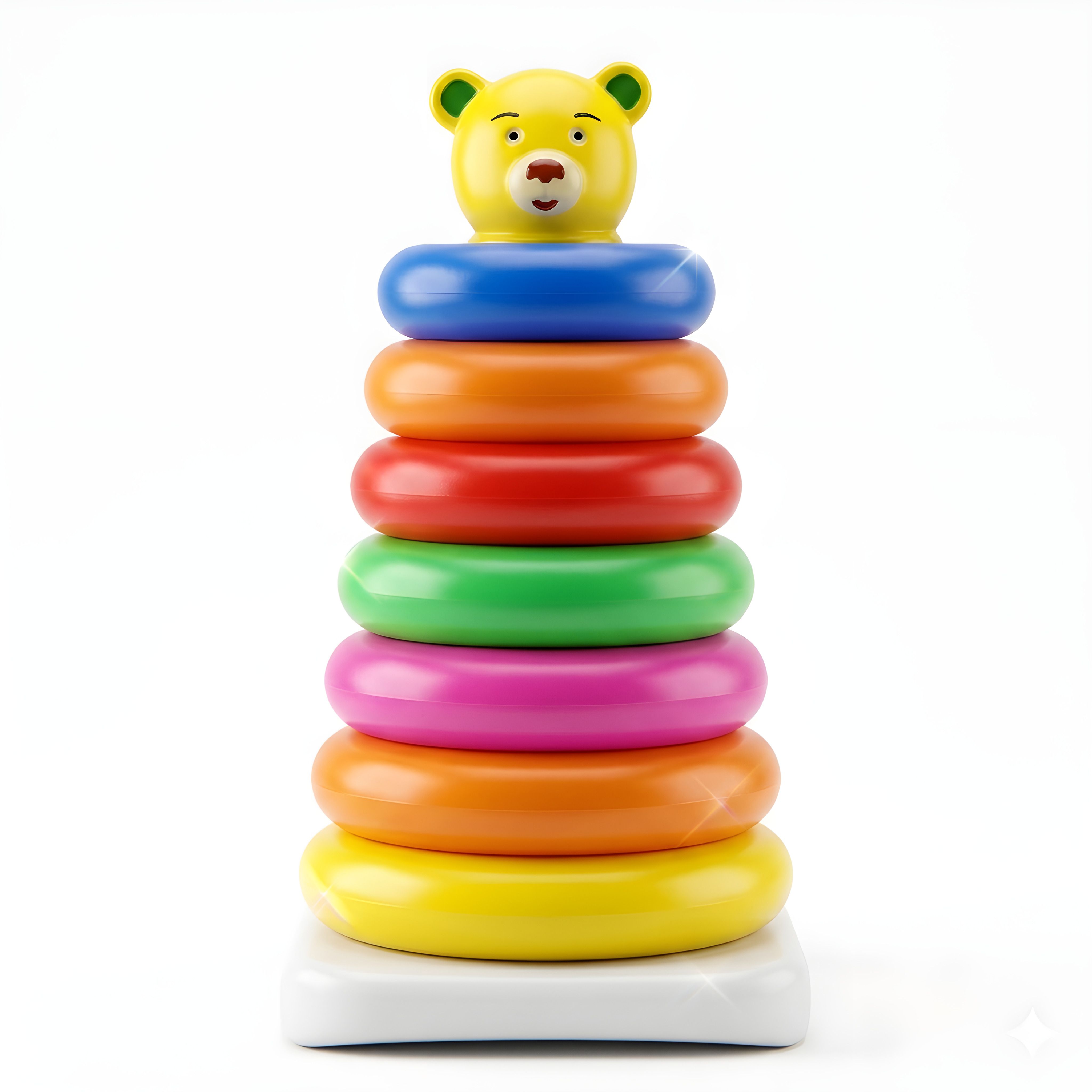 playvance 7-Educational Stacking Rings Tower Toy with Teddy on Top for Kids|Toddlers|Gifts-picture-29
