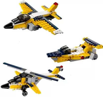 sr toys 130 Pcs Architect Series 3 in 1 Aeroplane Helicopter Lego Building Blocks-picture-14