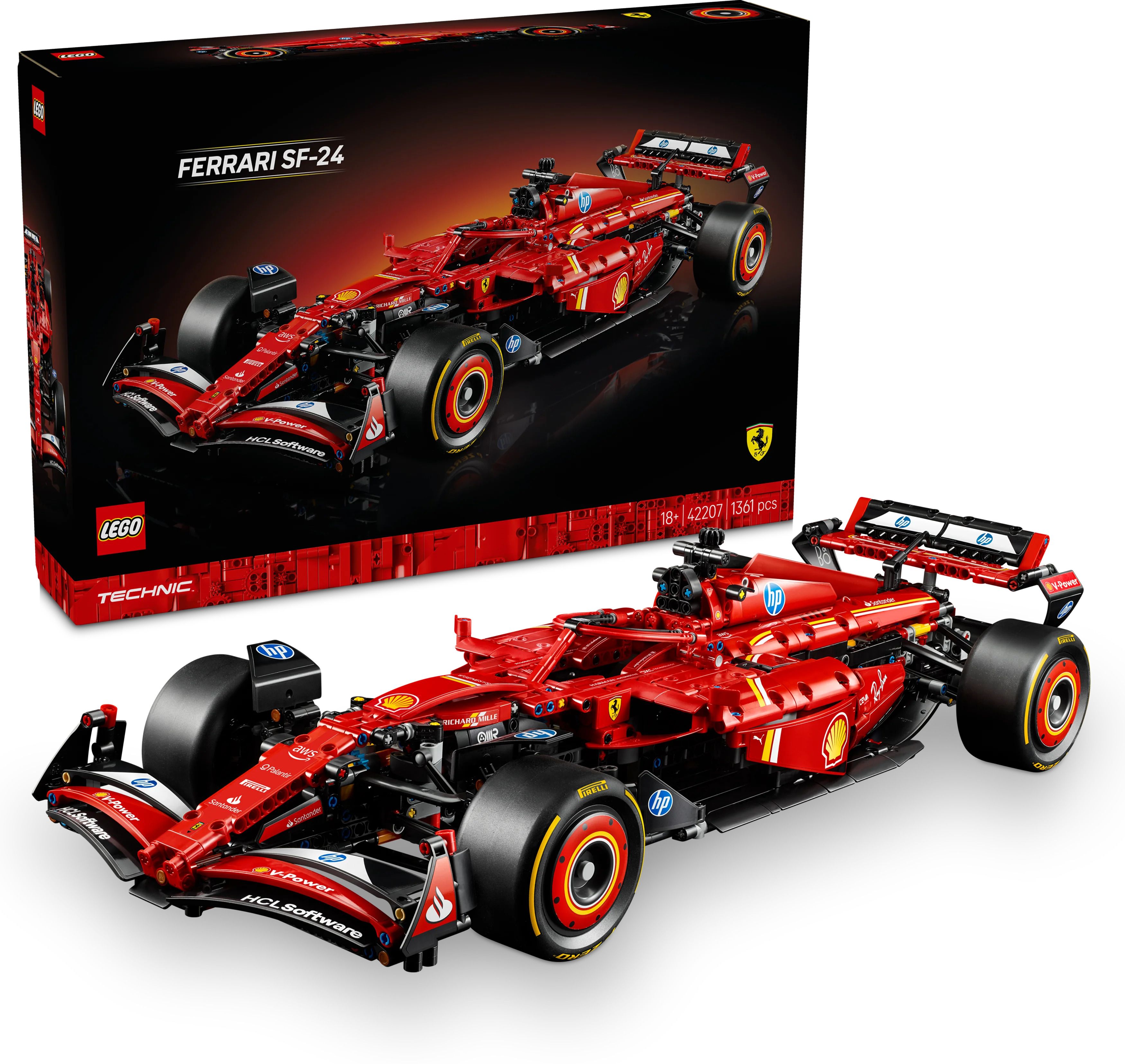 Technic Ferrari SF-24 F1 Car Model Kit for Adults 42207 (1361 Blocks)