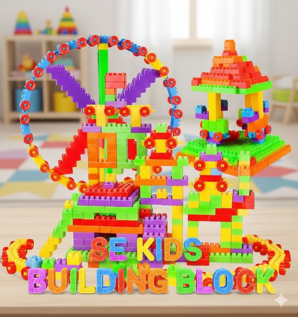 qbix Playshine DIY Plastic 100 pcs Building Blocks Toy For Kids-picture-6