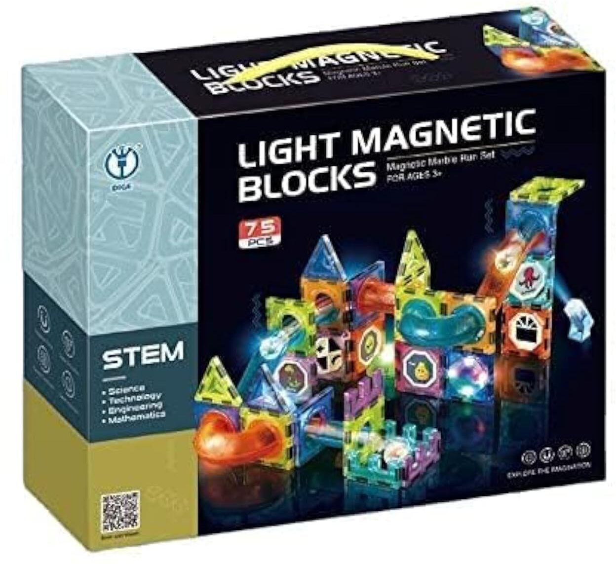 kidzblend Light Magnetic Tiles- Building Blocks for Kids 3D STEAM Educational Toys-picture-20