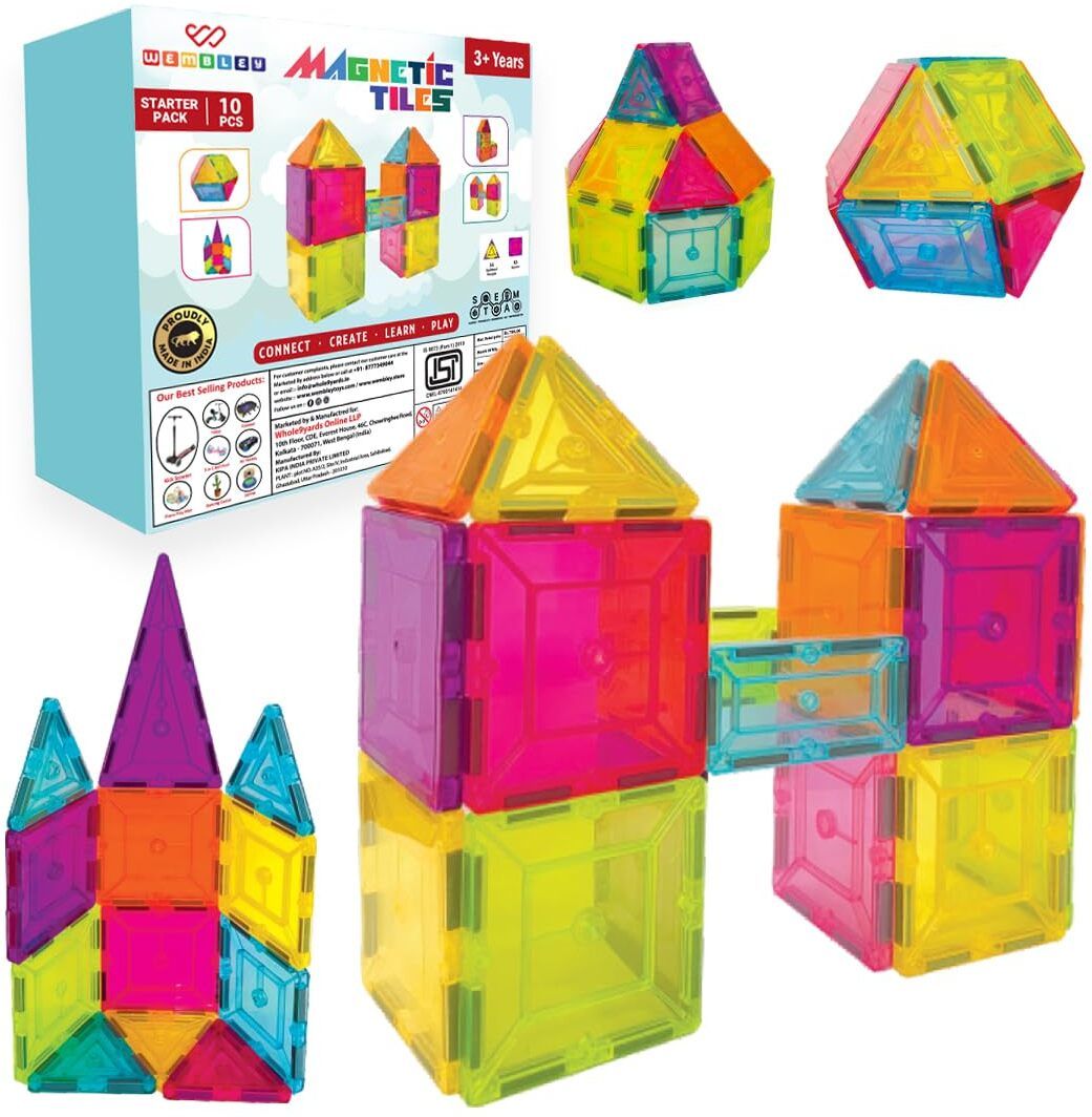 Magnetic Tiles for Kids| Brain Development & Fine Motor Skill-image-19