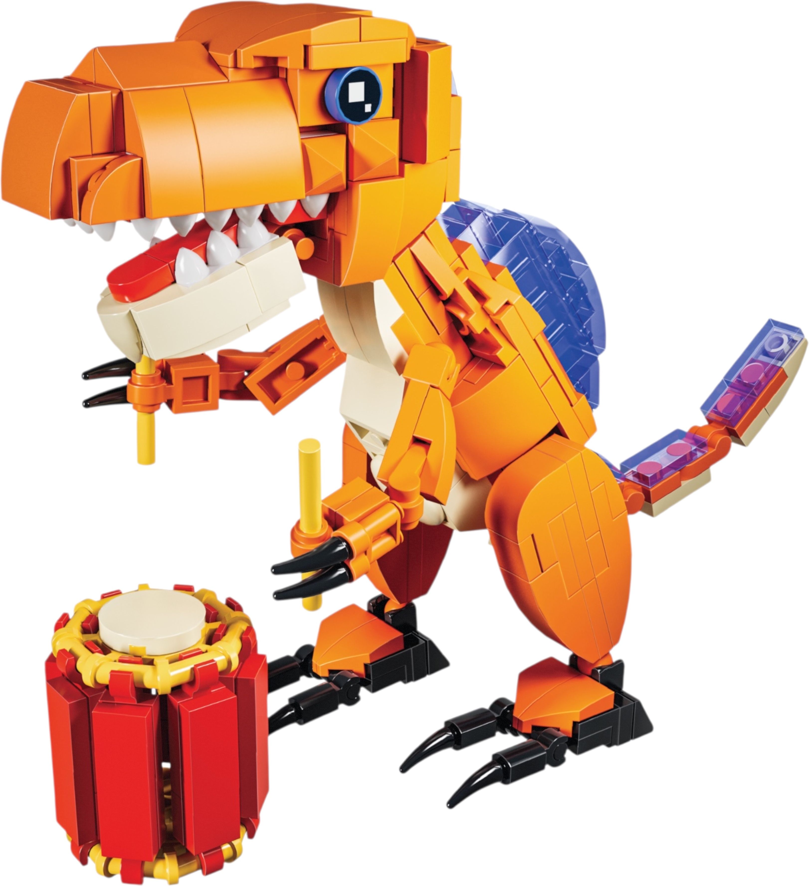 toymersive Dino World Playful Dinosaur with Drum Building Block DIY Construction Toy Figure-picture-27