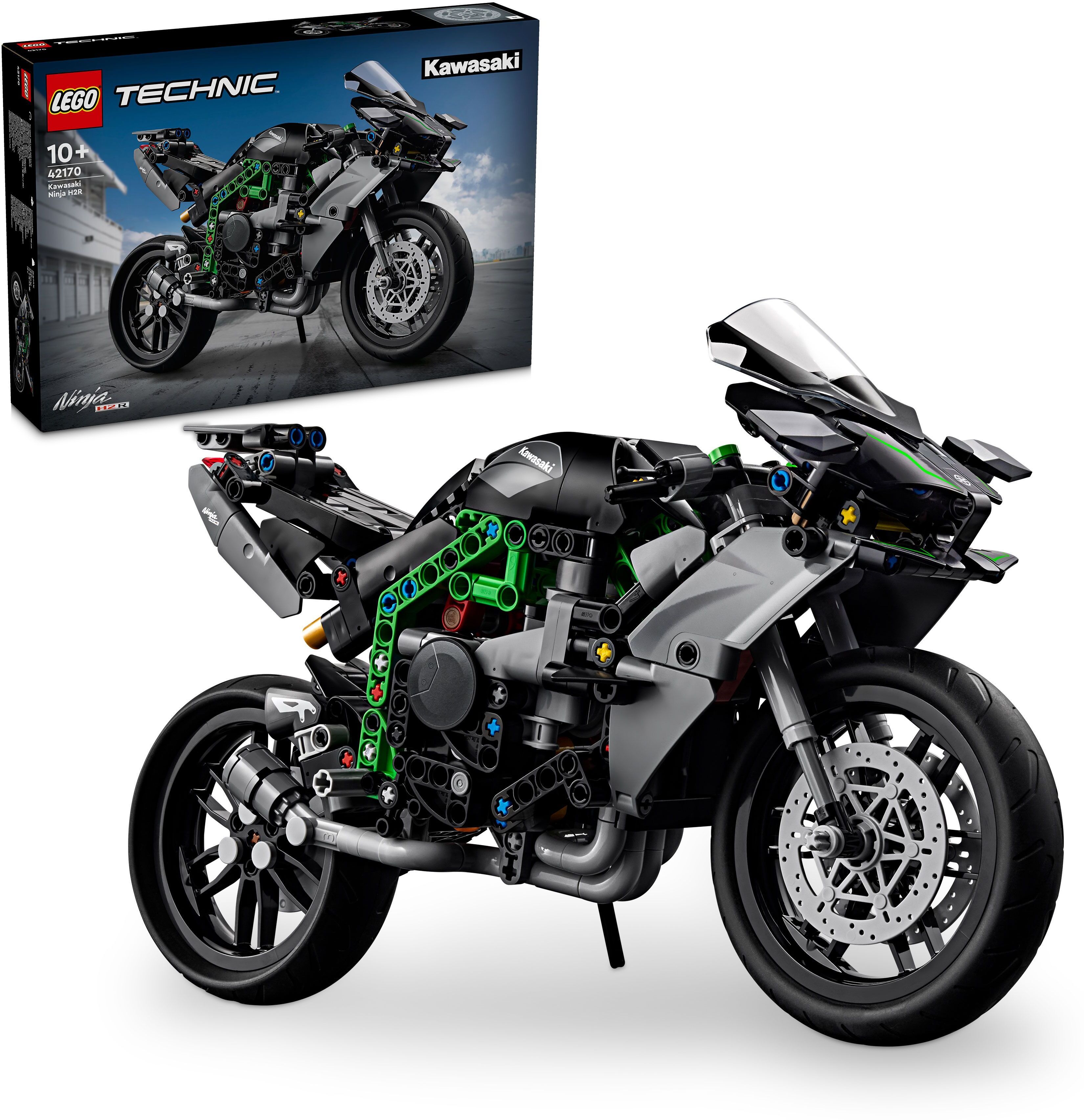 Technic Kawasaki Ninja H2R Motorcycle Set 42170 ( 643 Pieces)
