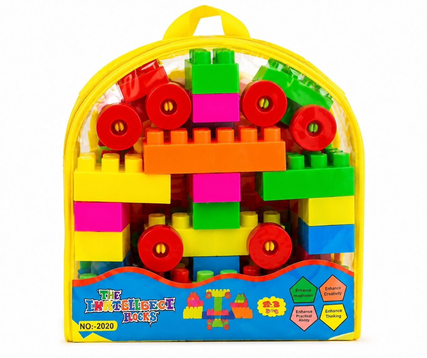 53 Pieces Jumbo Building Blocks Set for Kids,with Storage Bag-image-46