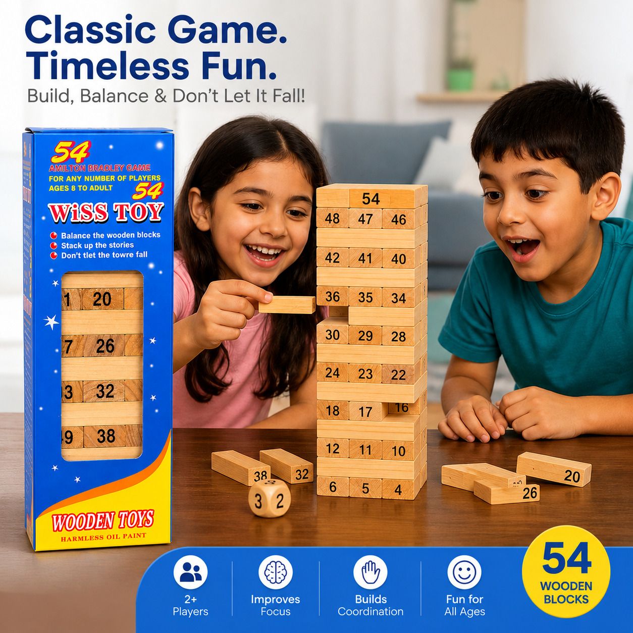 mintbean Original Zinga Stacking Tower Game 54 pcs-picture-17