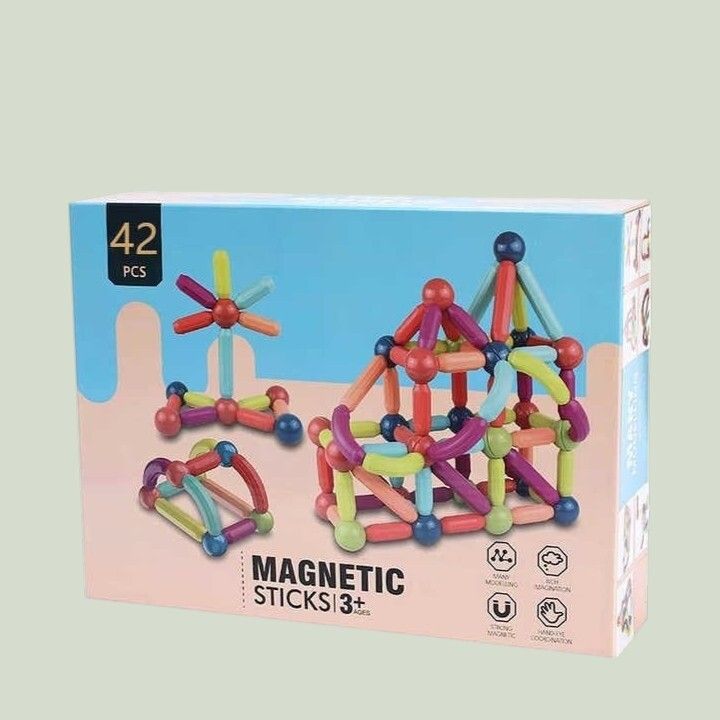 prajapati palace Magnetic Sticks and Balls Building Blocks Toys for Kids (42 Pcs)-picture-33