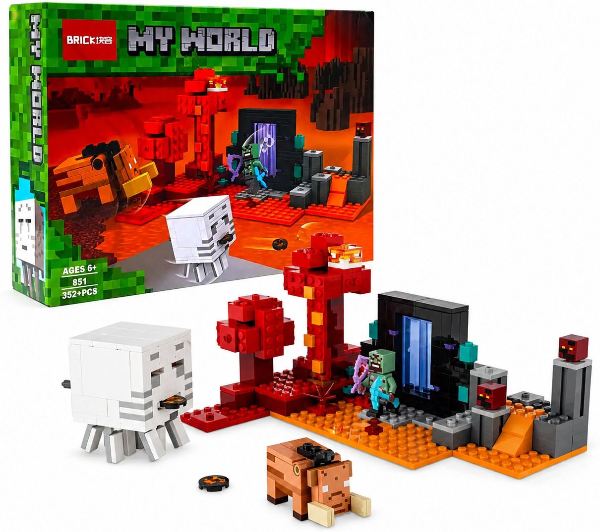 toyrentto 352 Pieces Creative Building Block Portal Playset for Kids Age 6+-picture-16