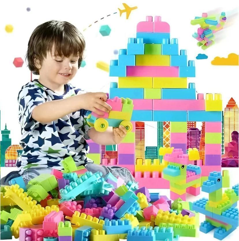 DIY Plastic Building Blocks for Kids 100+ pcs-image-41