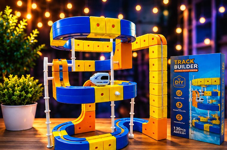 zecommerce 130 Piece Flexible Track Builder Toy Set for Kids | DIY Creative Racing Track-picture-14
