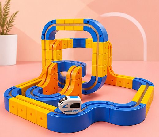 Magnetic Building Track Car Set 130 PCS Educational Construction Toy for Kids-image-27