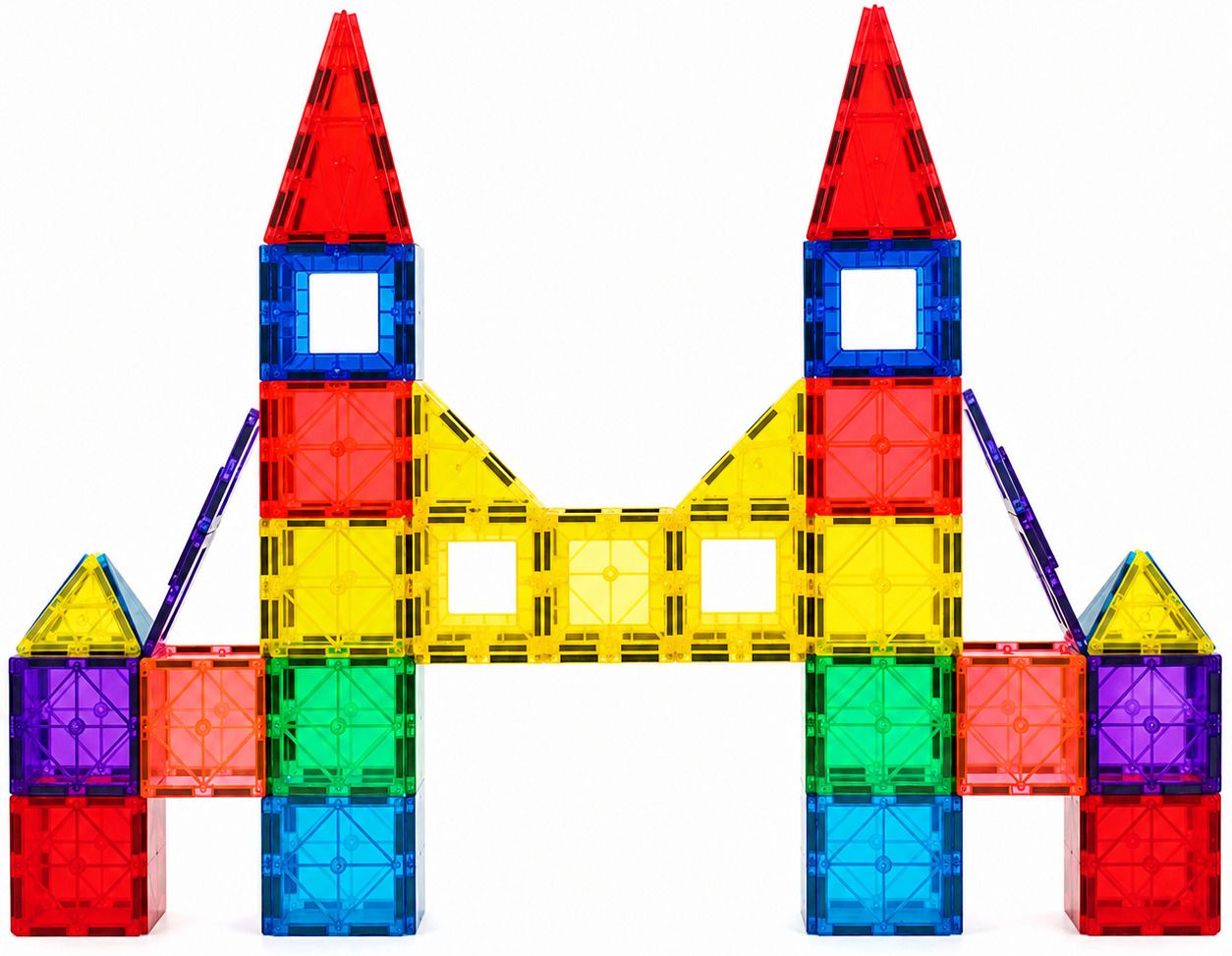 learn with fun 16 Pcs Magnetic Tiles Building Blocks STEM Learning Toy for Kids Age 3+-picture-37