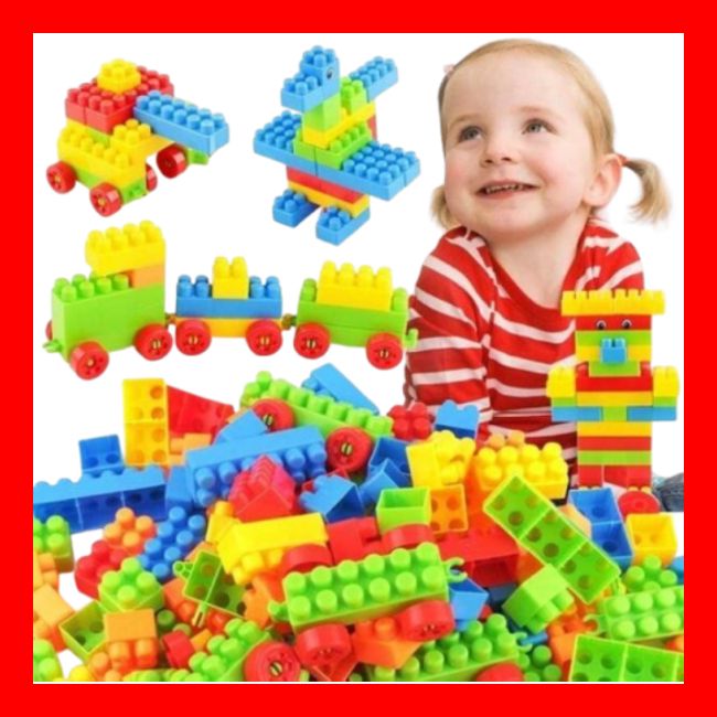 Building Blocks 100 pcs Medium Size Building Block Toy for Kids Smart Activity-image-1
