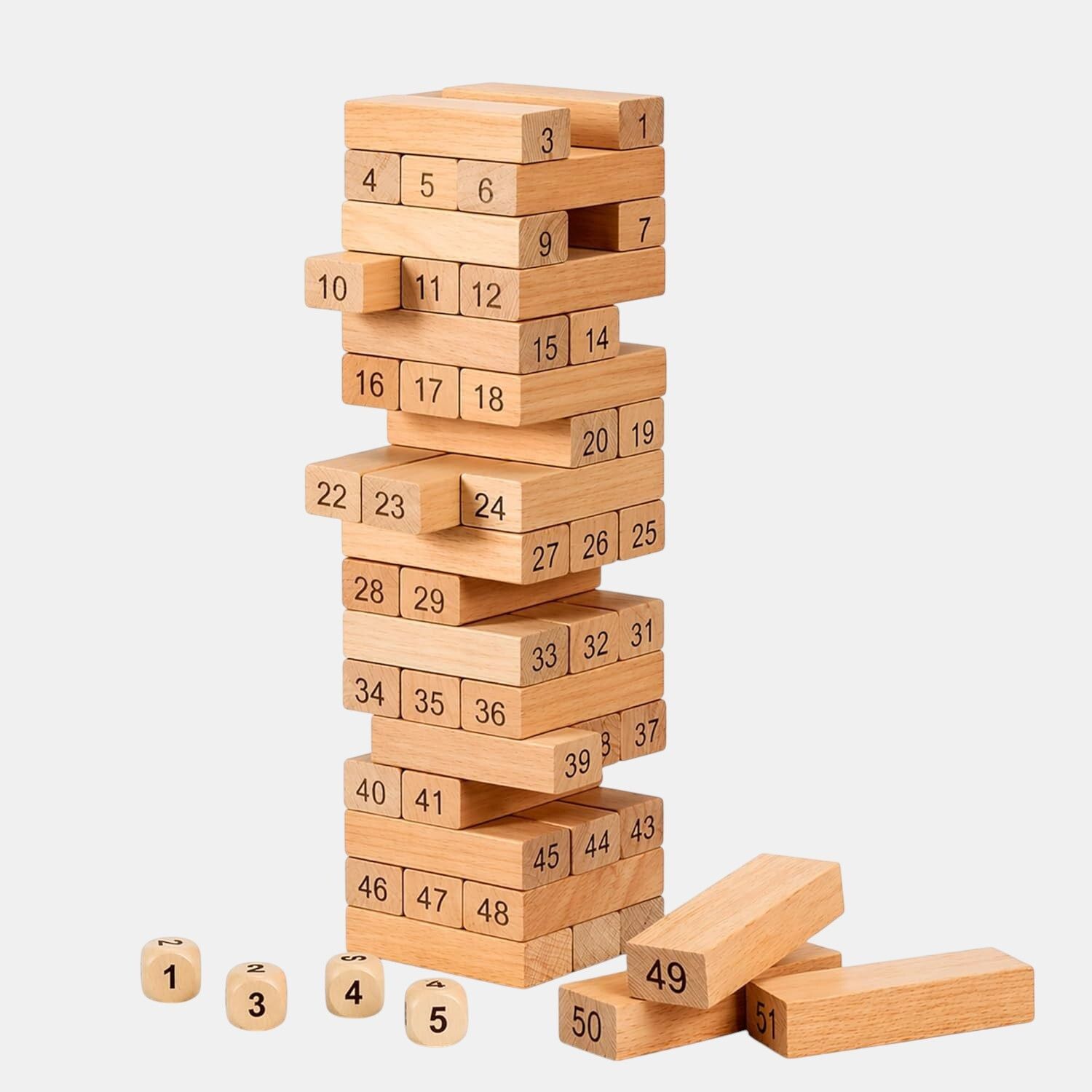 54 Pcs Wooden Stacking Tower Balance Game Toy Set-image-23