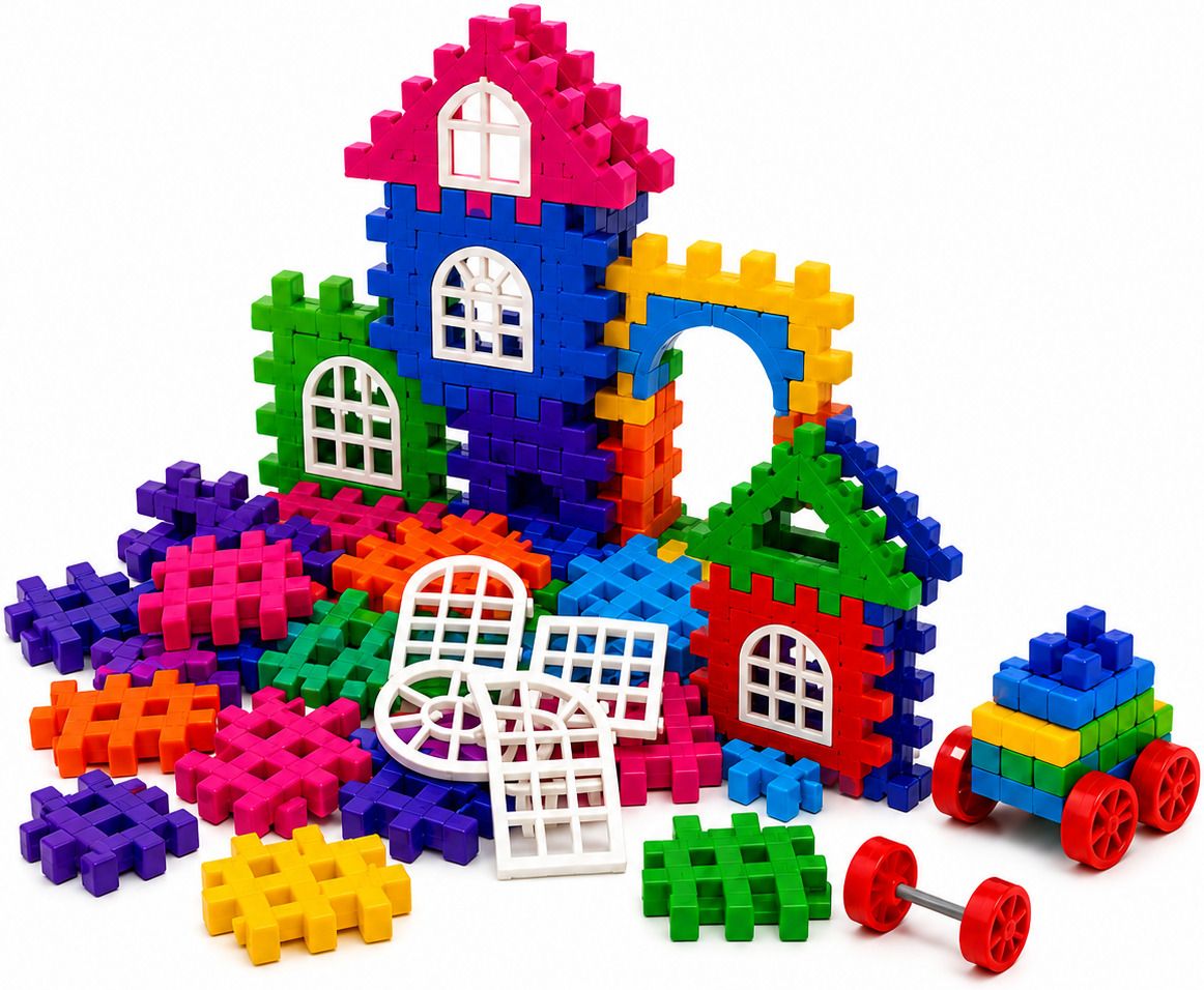 toybeex Happy House 50 Pieces Interlocking Building Blocks Set for Kids-picture-8