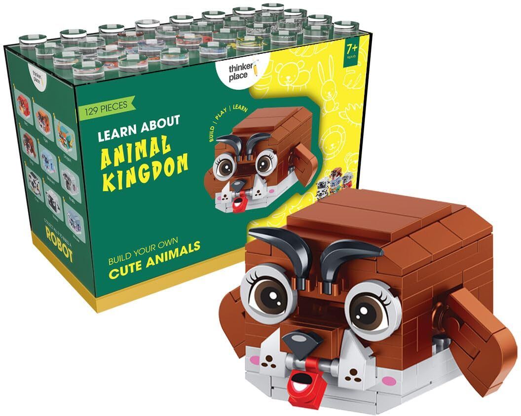 thinkerplace 9-in-1 The Animal Kingdom (129 Pieces) Building Block Set for Kids Age 6+-picture-35