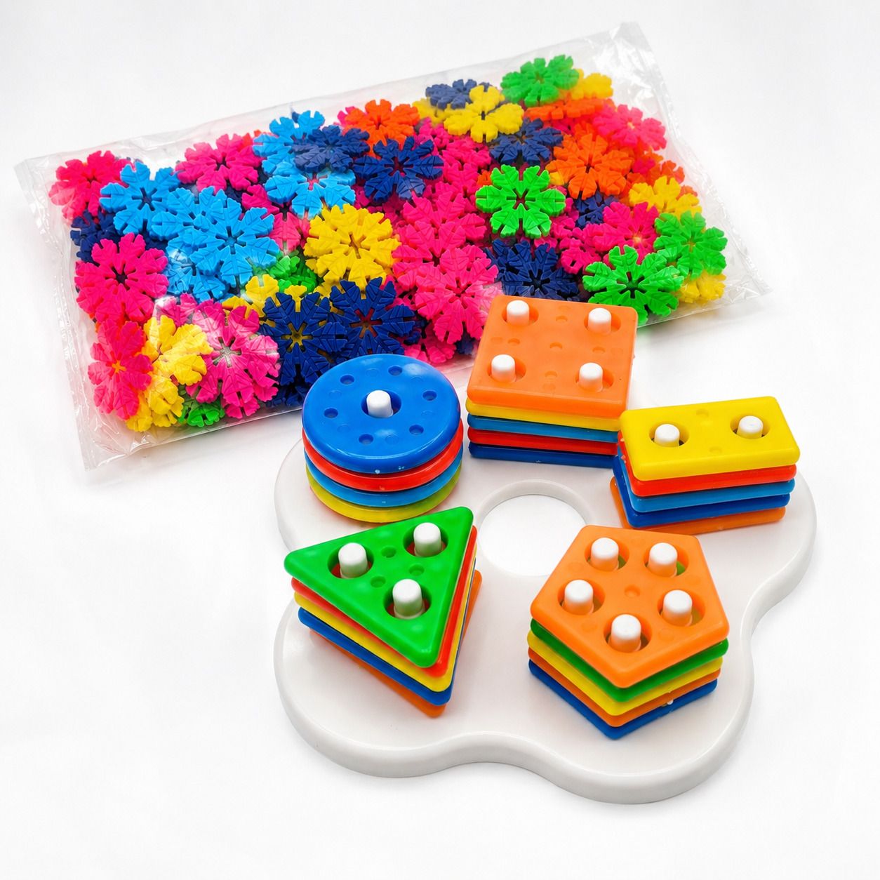 toybeex Interlocking Construction Blocks, Geometric Shape Sorter Learning Toy-picture-39