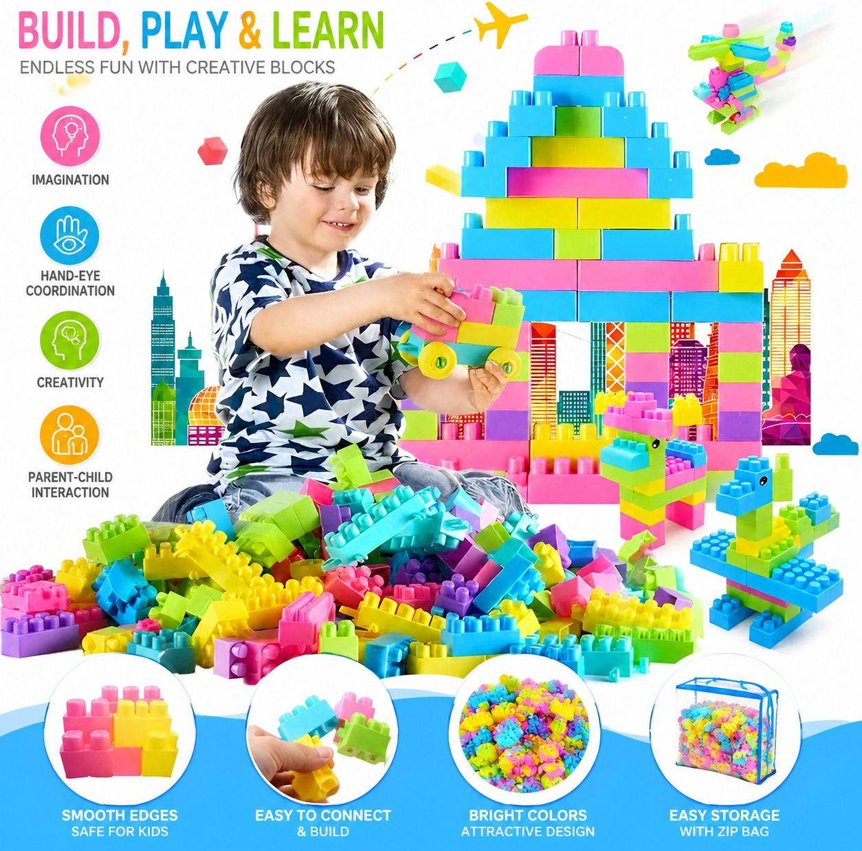 arizon Creative Building Block/blocks construction gift game toy/toys set for baby/kids-picture-1