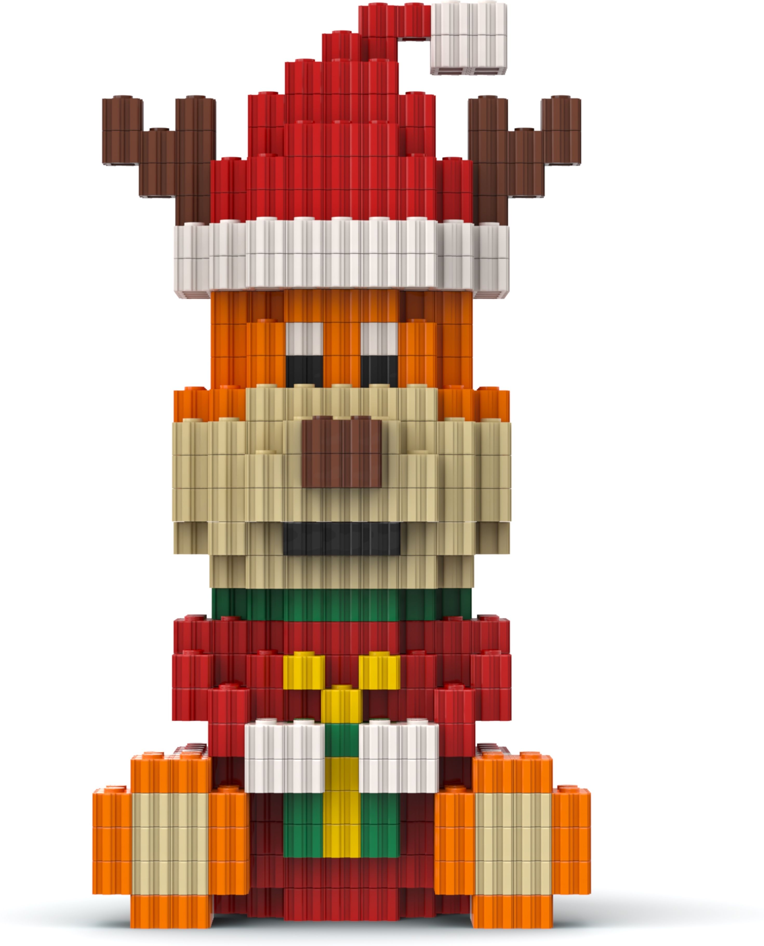 toymersive Christmas Reindeer Figure Brick Model Building Blocks Collectible Decor Toy Set-picture-21