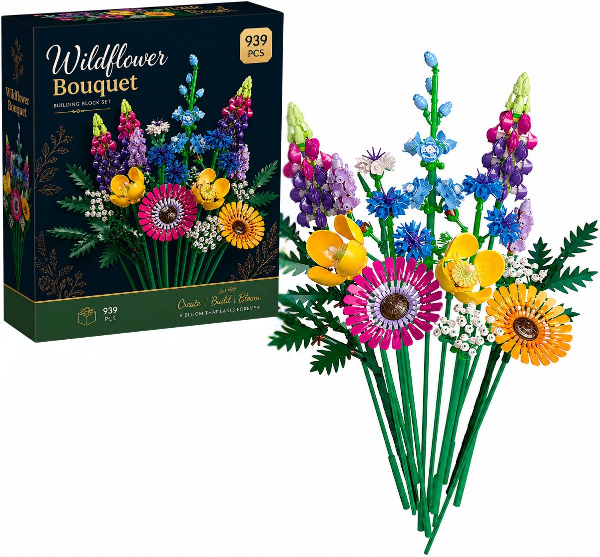 Flower Bouquet Building Blocks Set-image-1