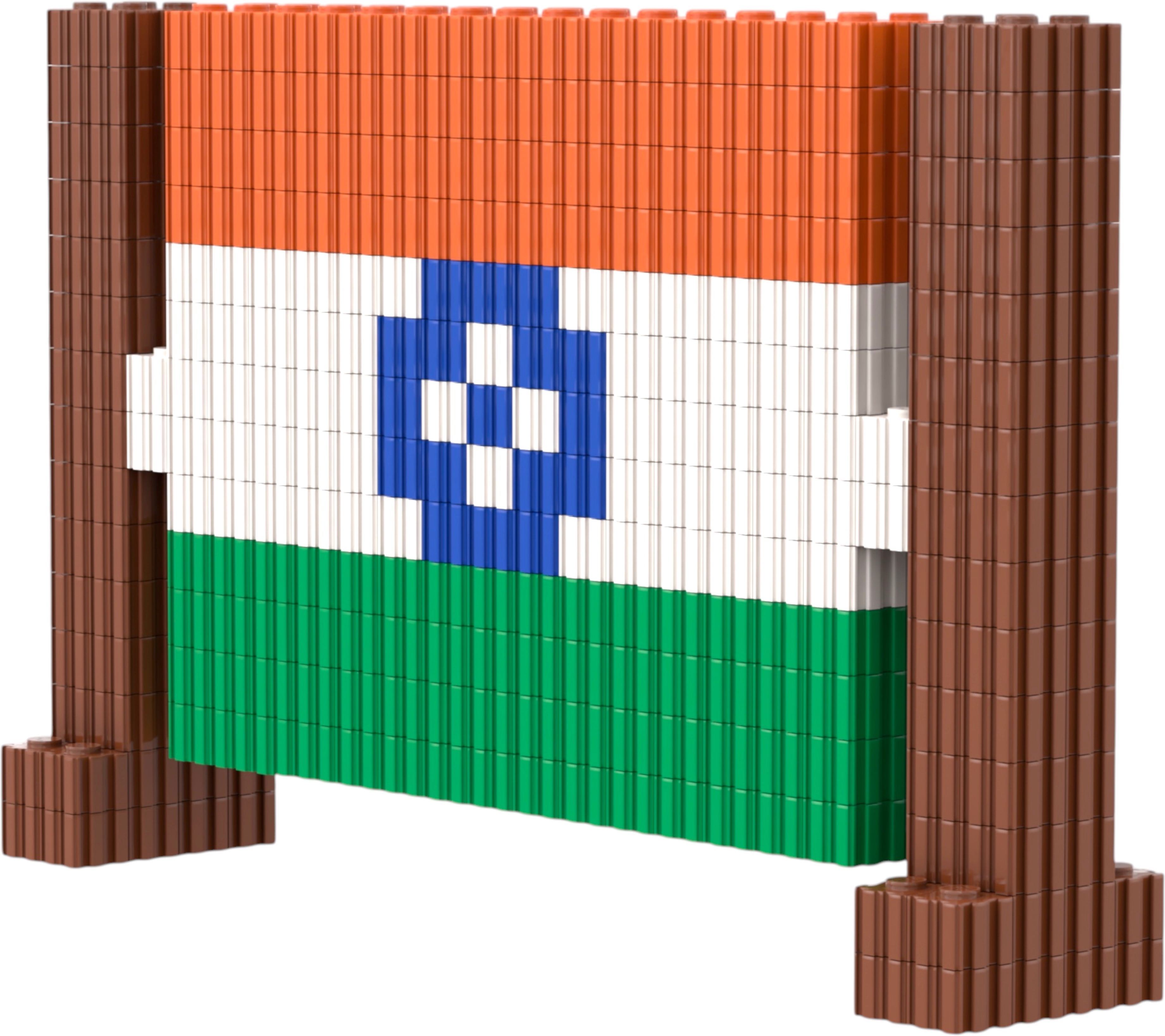 India Flag Tiranga Brick Model DIY Building Blocks Collectible Showpiece Toy Set-image-17