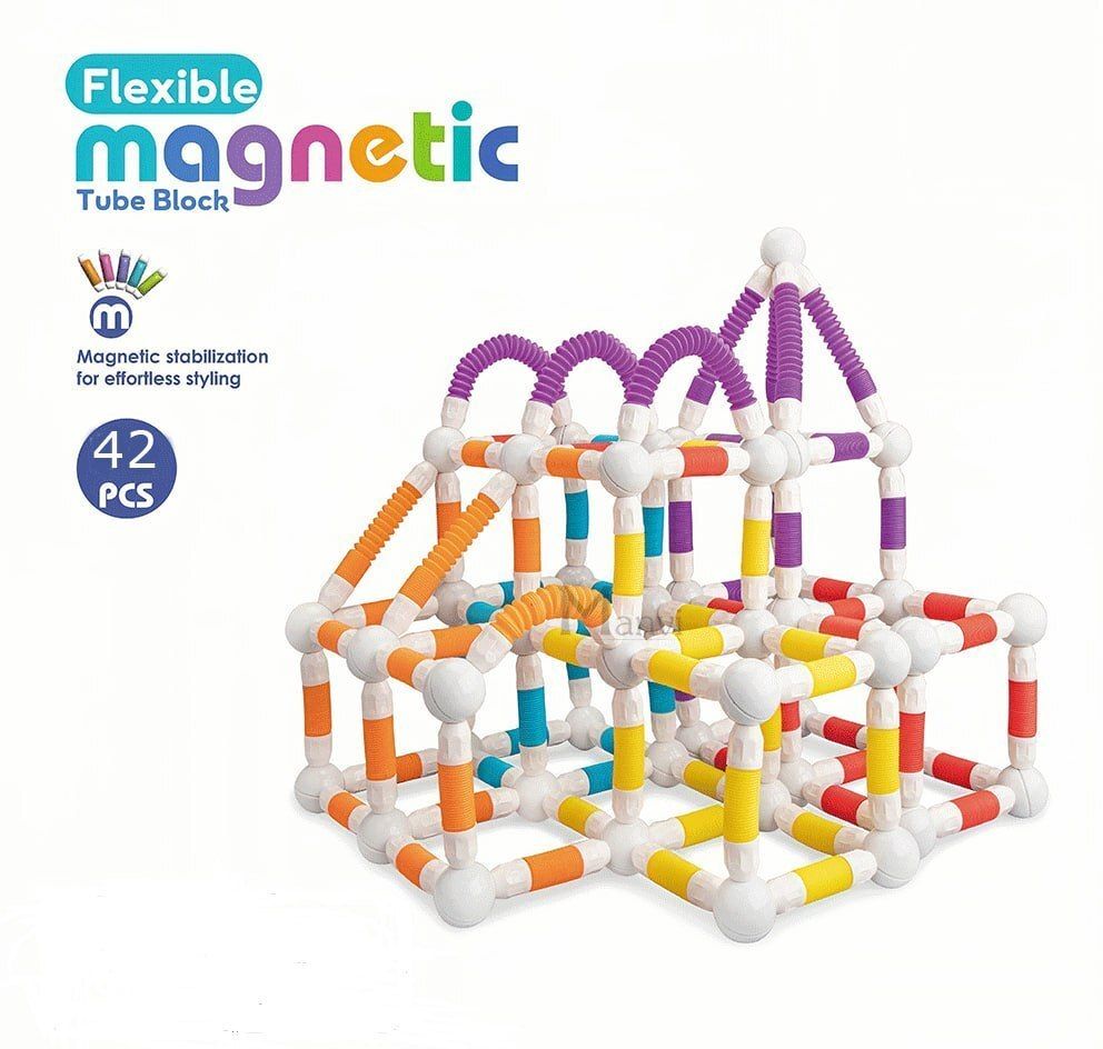 zinnia Flexible Magnetic Rods & Balls Construction Set Age3+-picture-2