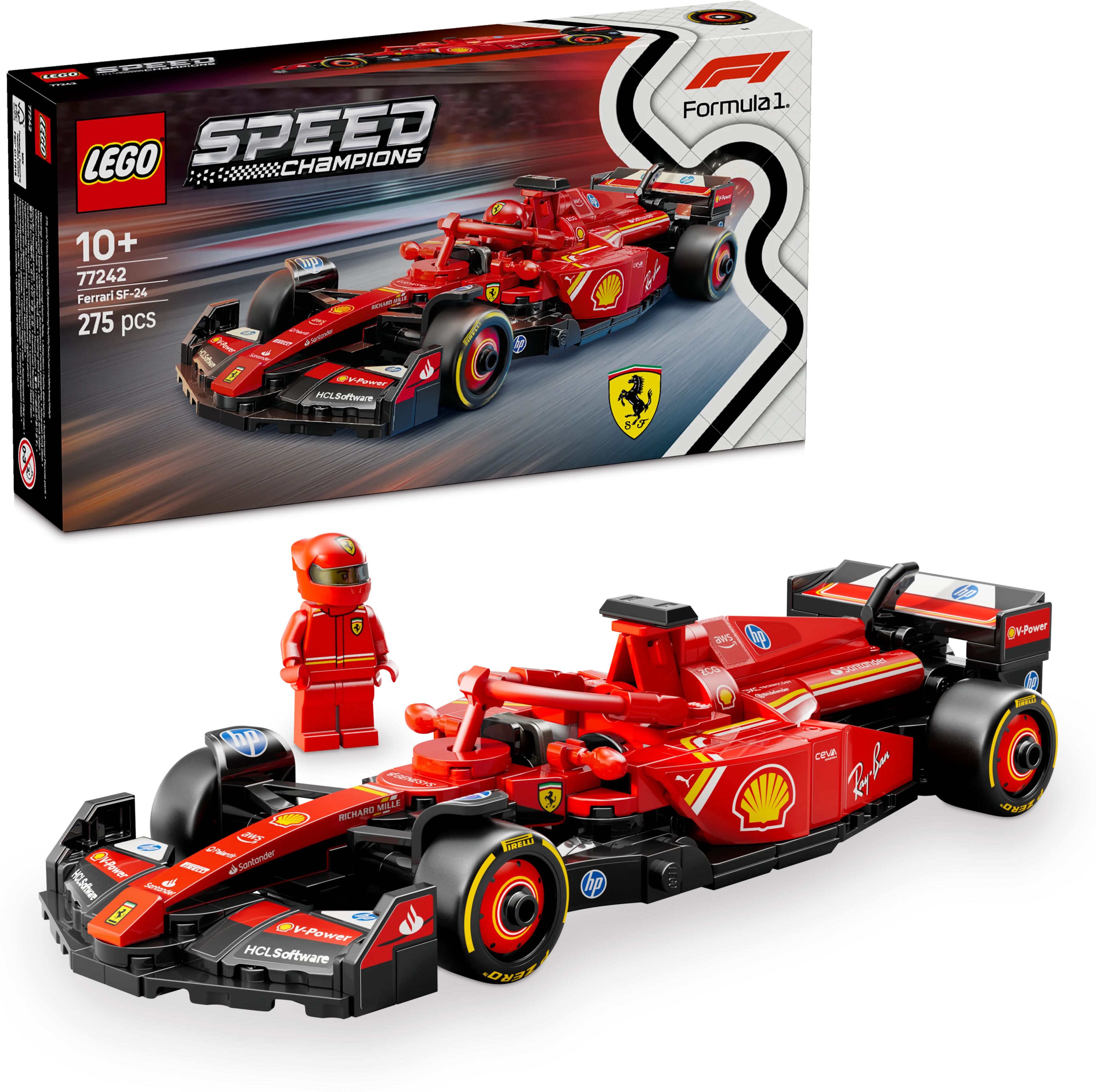 Speed Champions Ferrari SF-24 F1 Race Car Driver Set 77242 building blocks toys-image-33