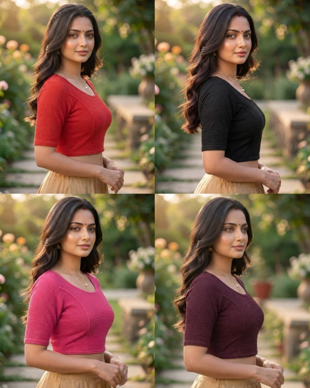 Round Neck Women Blouse-image-17