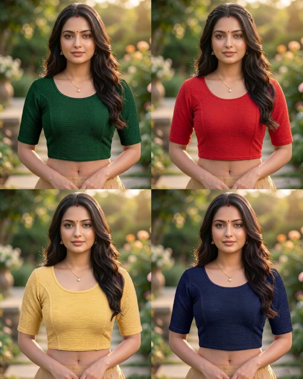 Round Neck Women Blouse-image-15