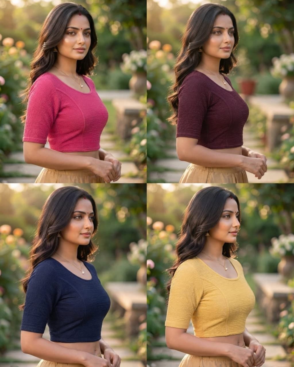 Round Neck Women Blouse-image-9