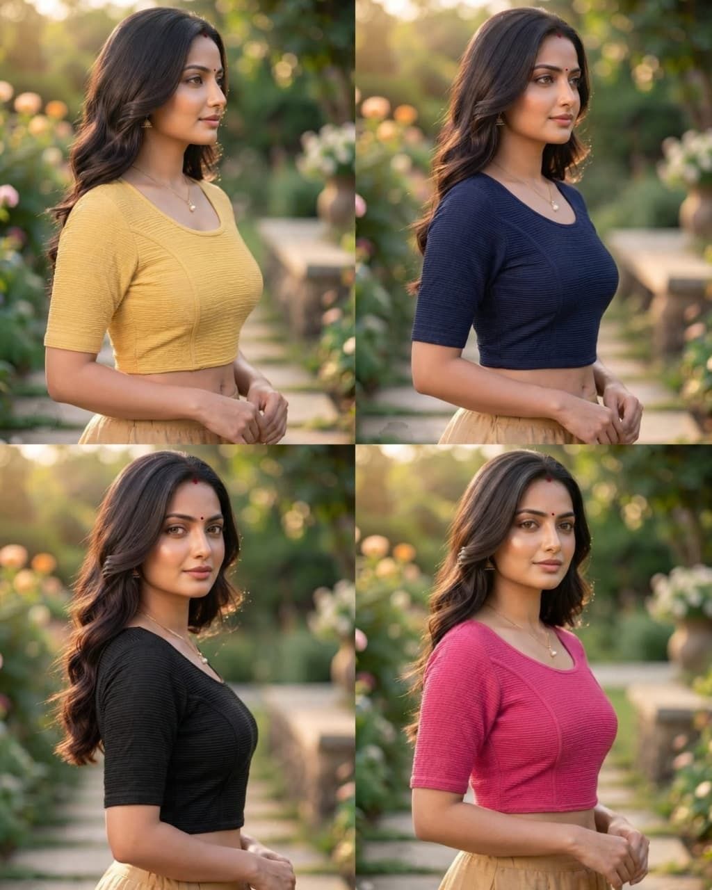 Round Neck Women Blouse-image-8