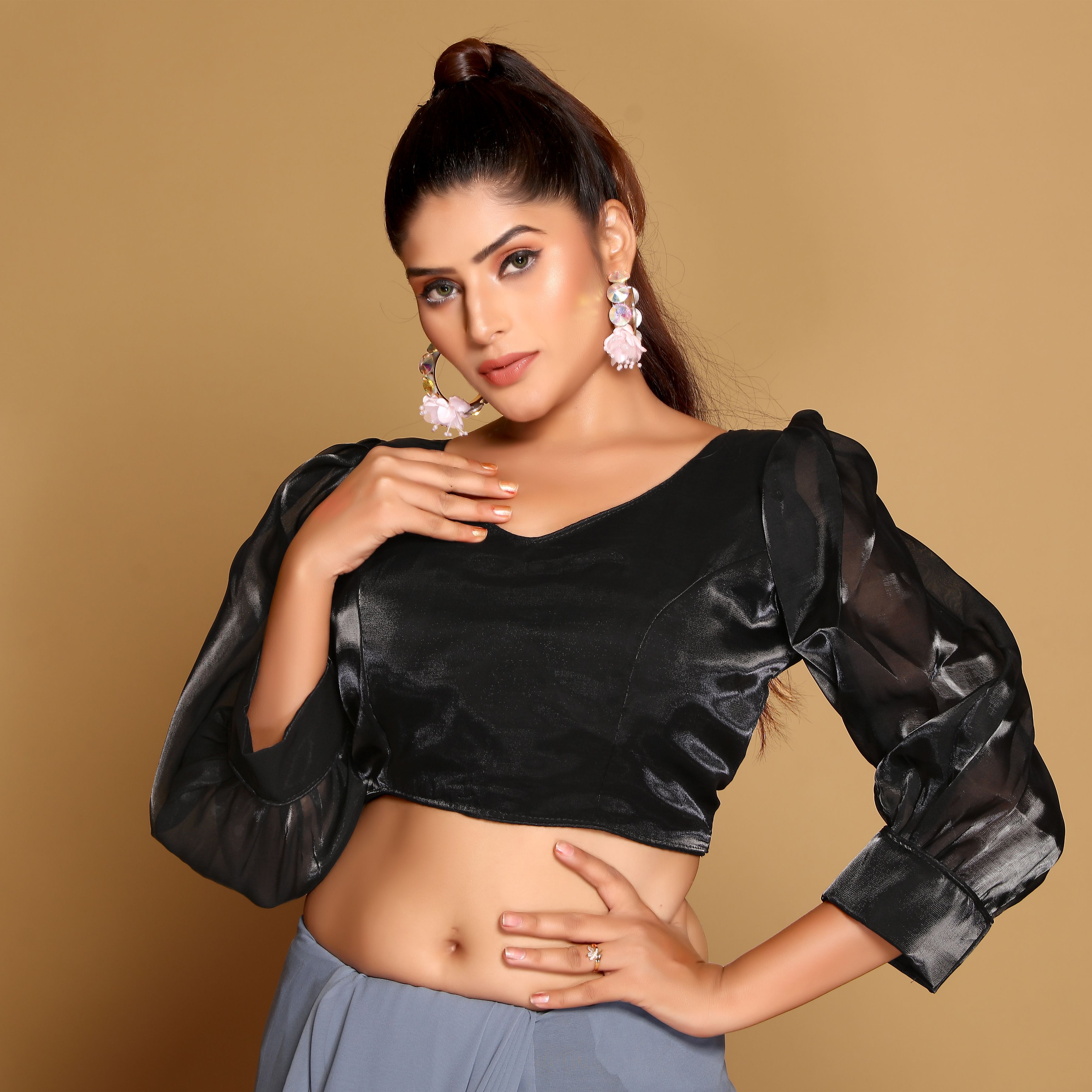 Sweetheart Neck Women Blouse-image-45