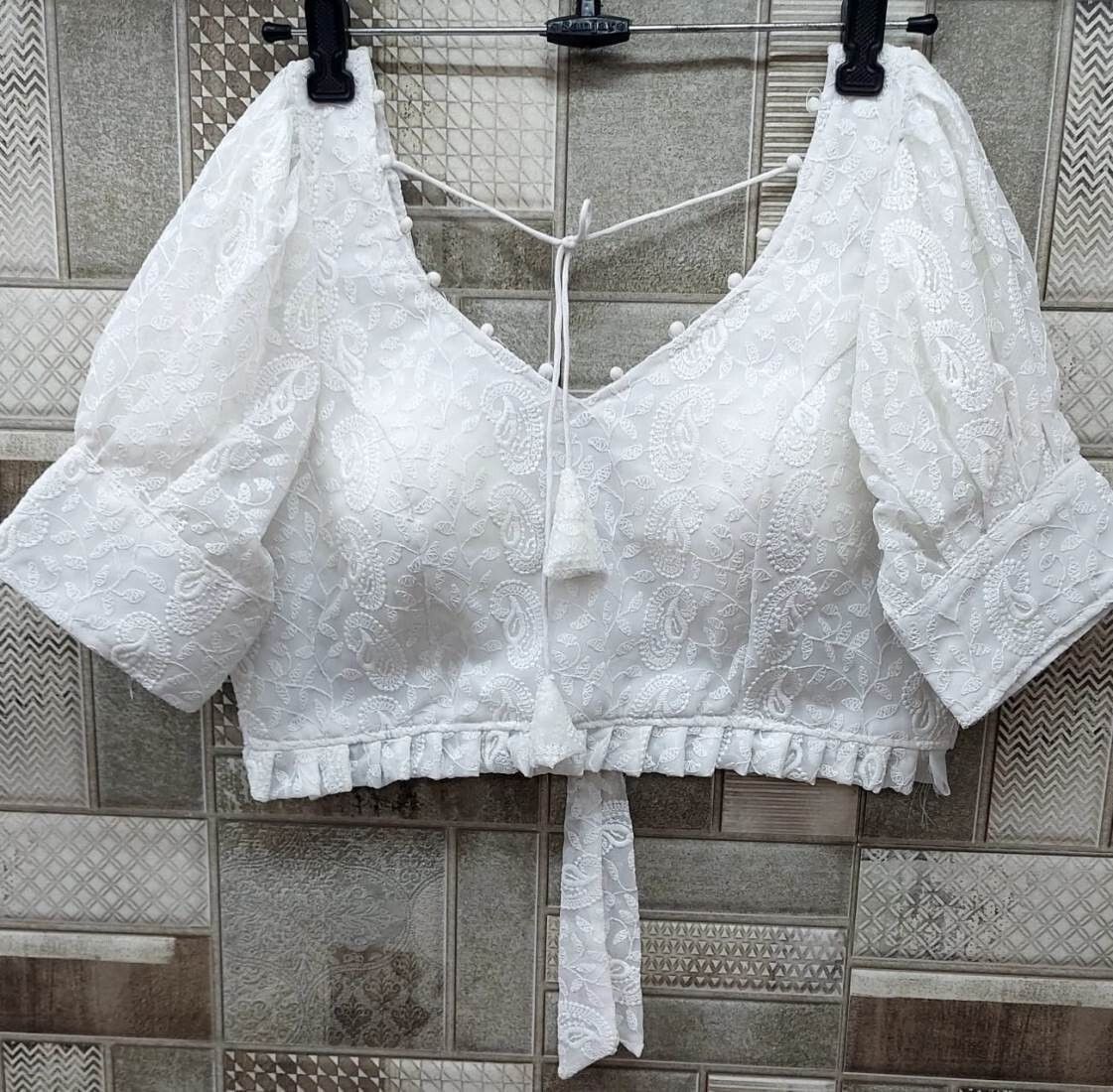 Sweetheart Neck Women Blouse-image-40