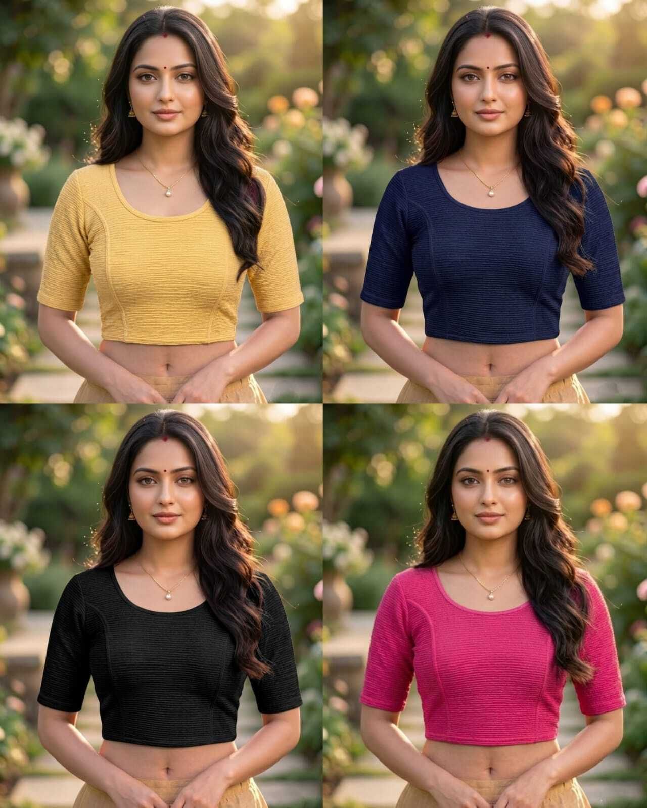 Round Neck Women Blouse-image-19