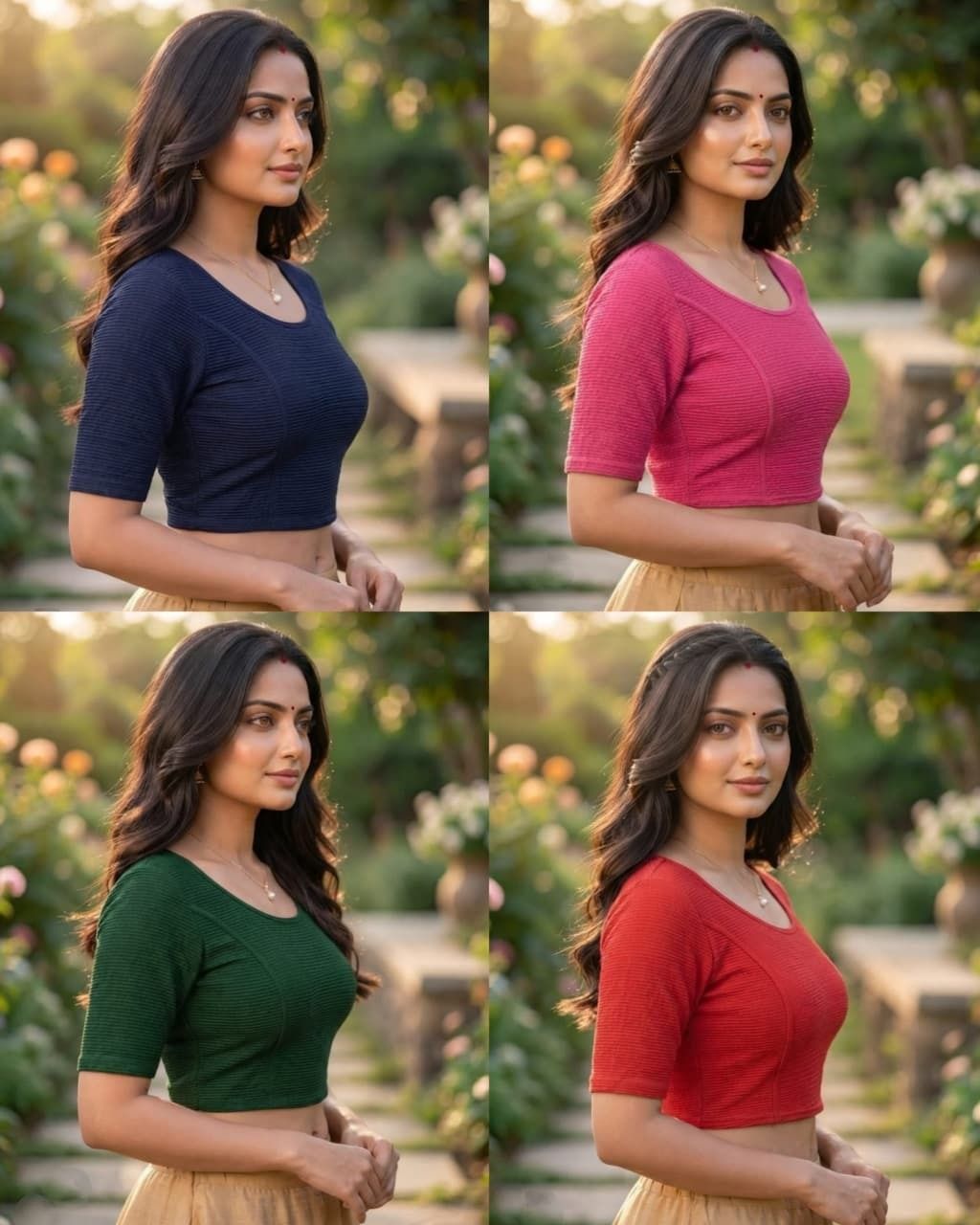 Round Neck Women Blouse-image-21