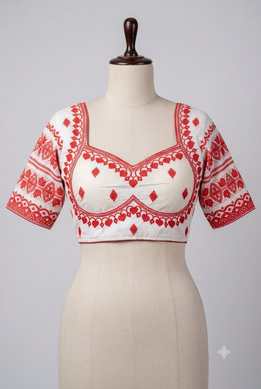 Sweetheart Neck Women Blouse-image-26