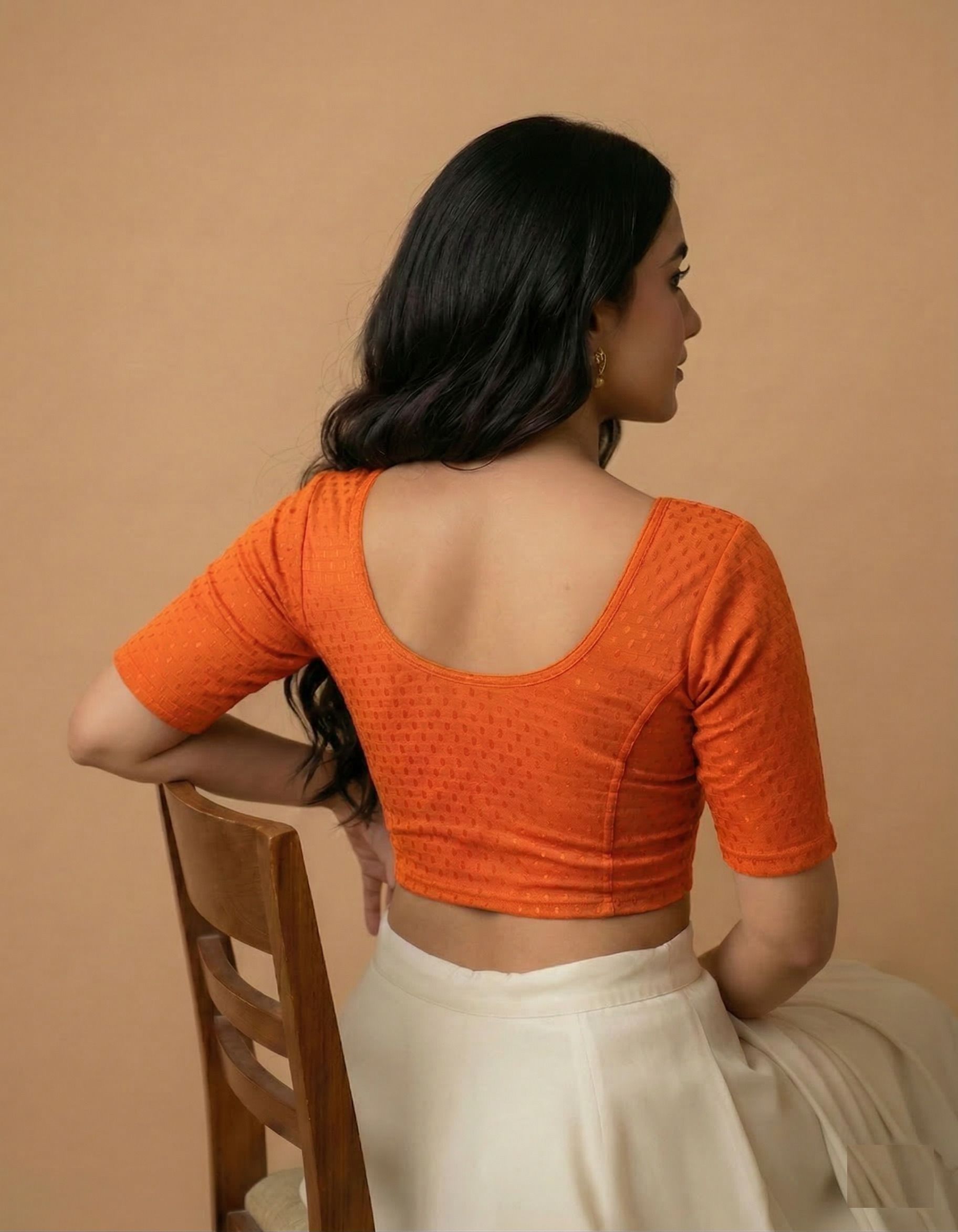 Round Neck Women Blouse-image-7