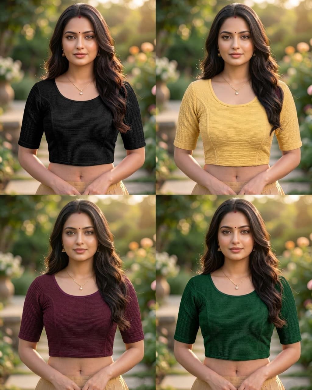 Round Neck Women Blouse-image-18