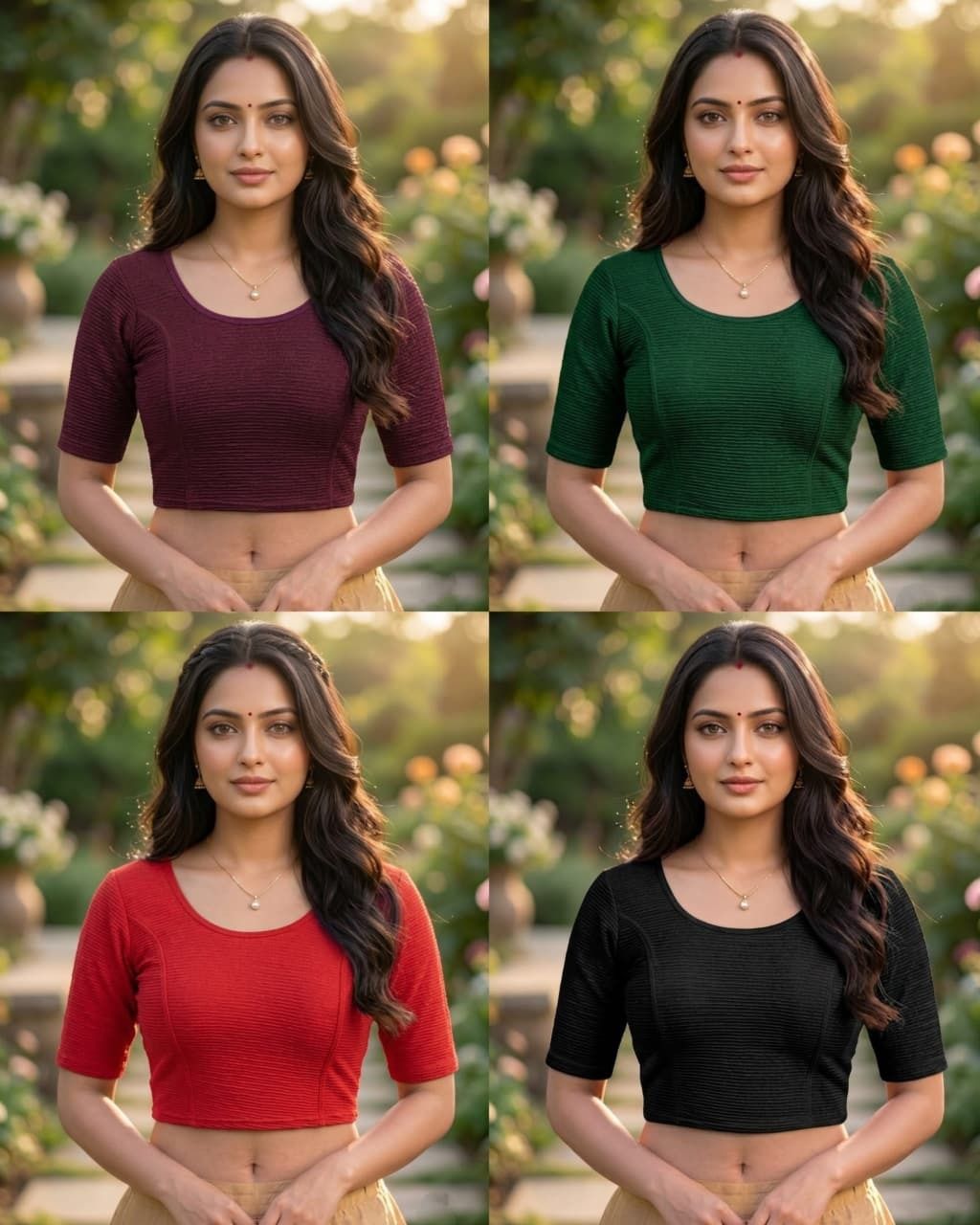 Round Neck Women Blouse-image-37