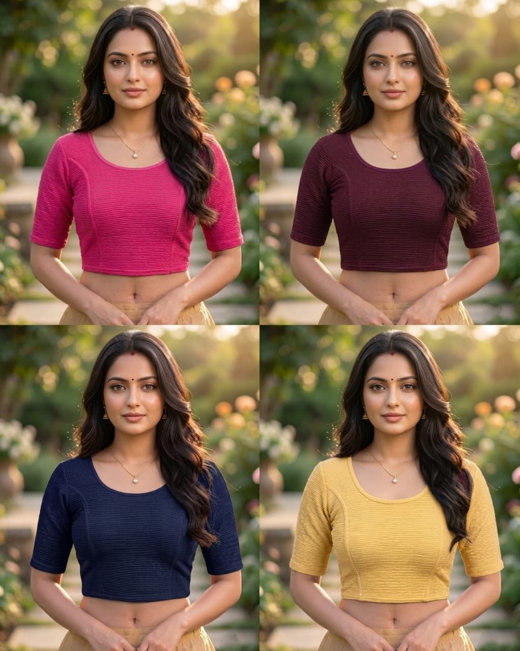 Round Neck Women Blouse-image-14
