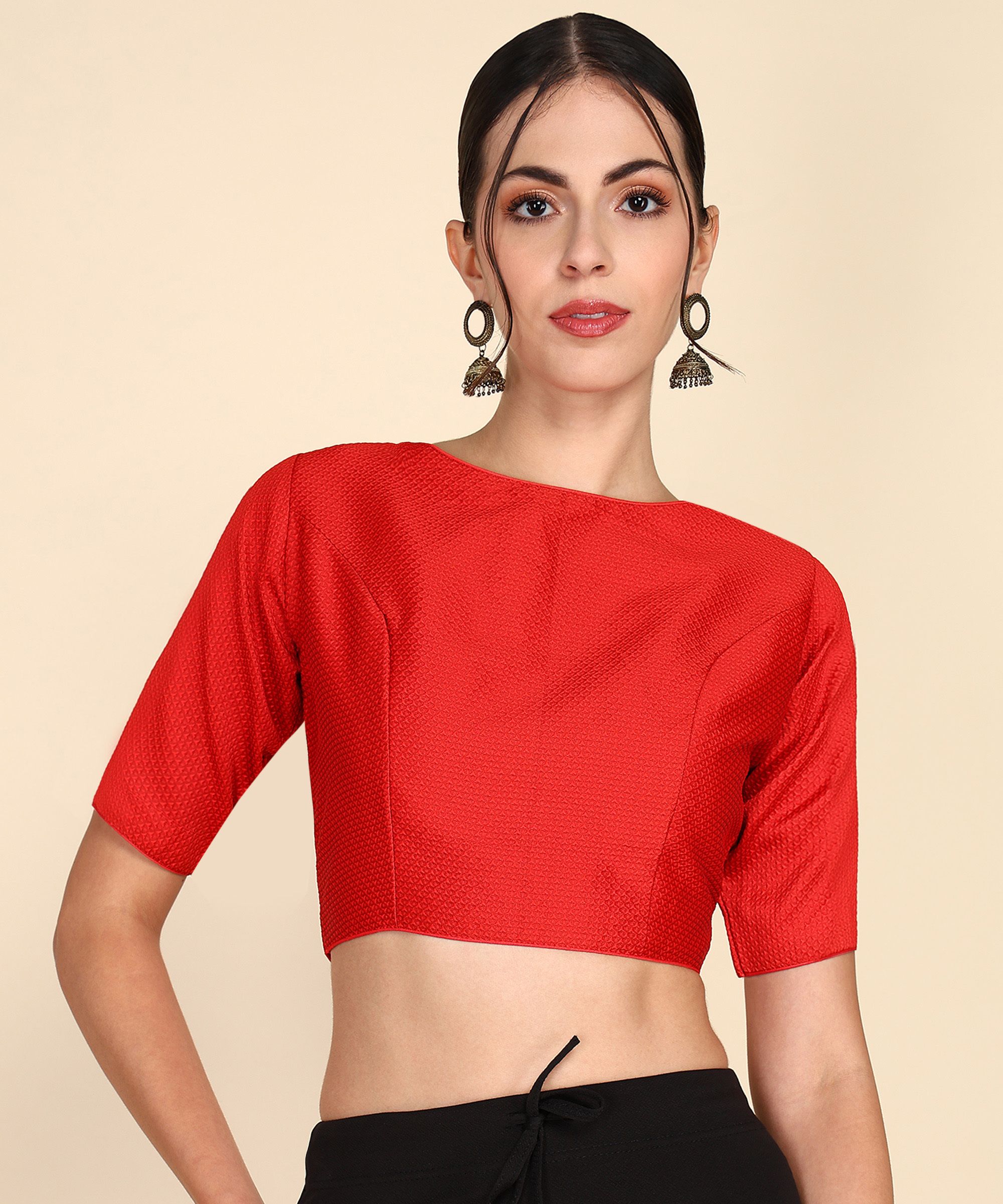Boat Neck Women Blouse-image-21