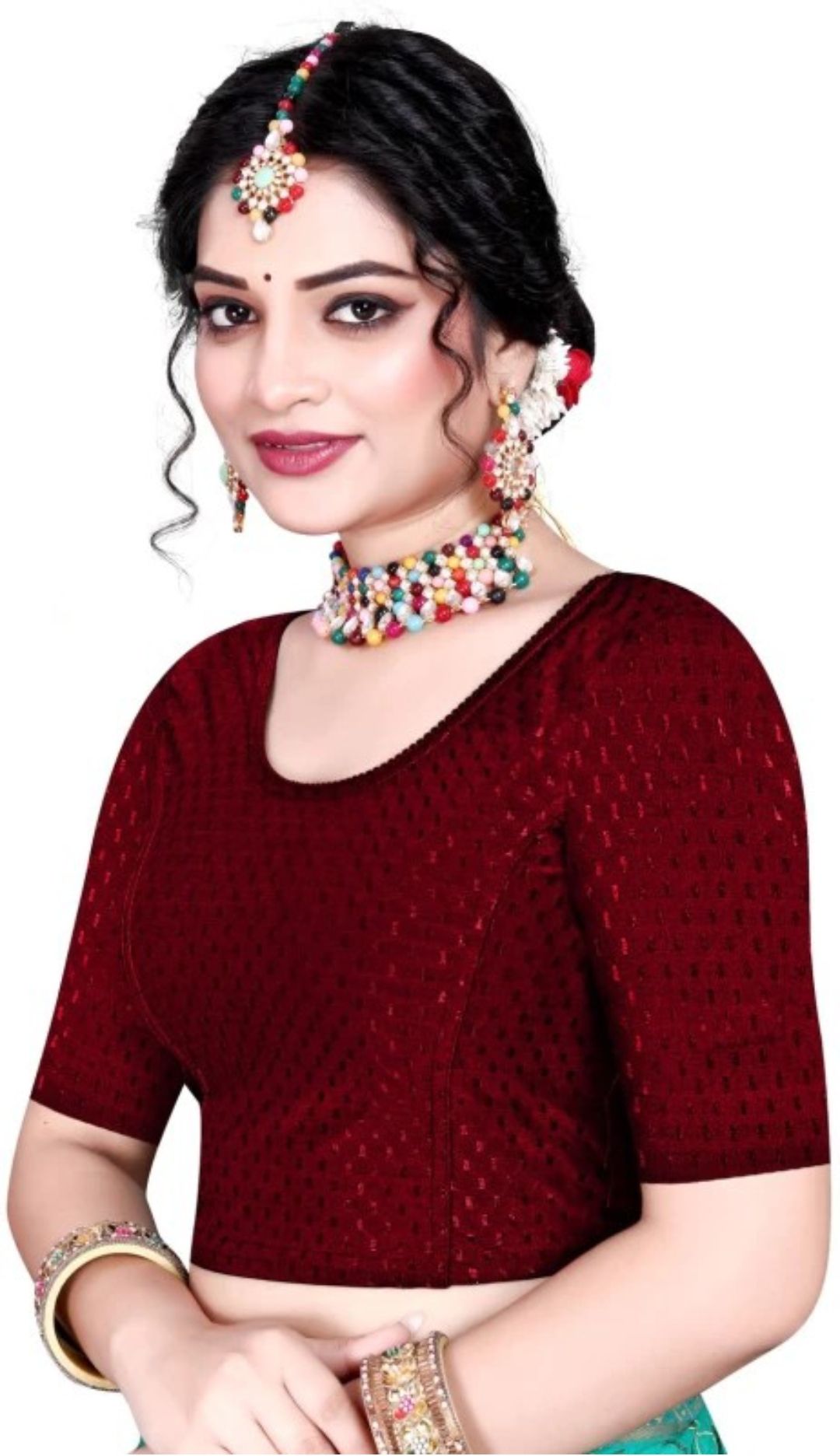 Round Neck Women Blouse-image-17