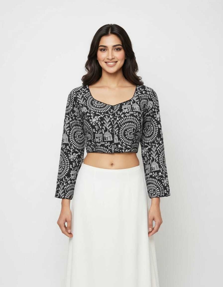 Sweetheart Neck Women Blouse-image-28