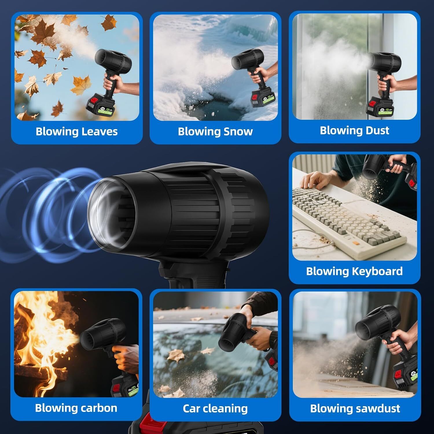 Multiple Use Turbo Jet Air Blower for Cleaning Hi-Powered Blower-image-6