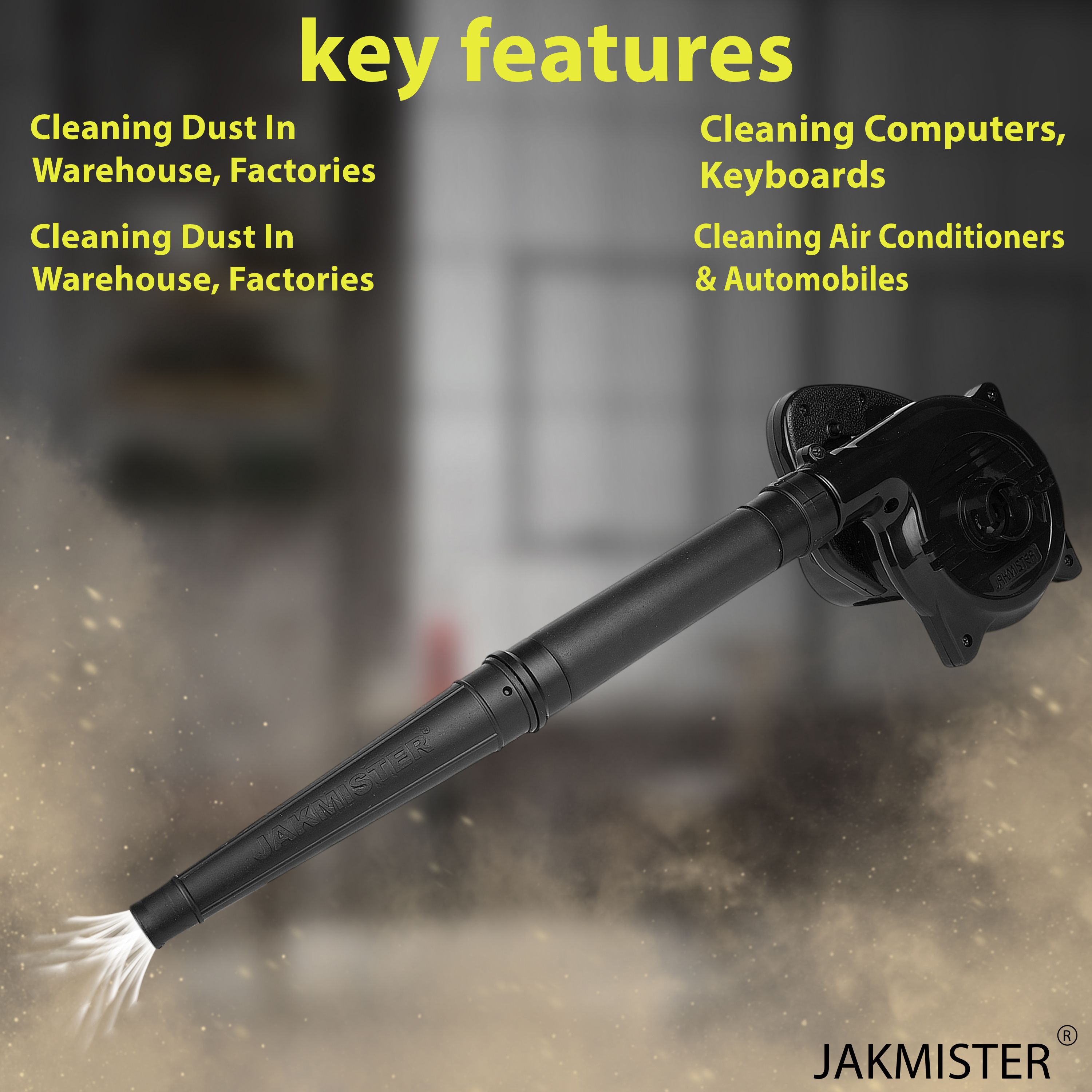 jakmister Anti-Vibration Unbreakable- 650 W 16000RPM 180 km/h Airflow With Extension Pipe Forward Curved Air Blower-picture-26